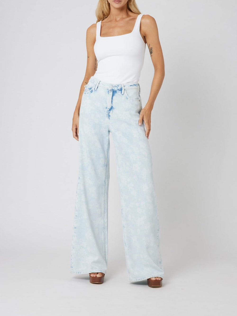 Jeans Wide Guess Bellflower da Donna - Denim