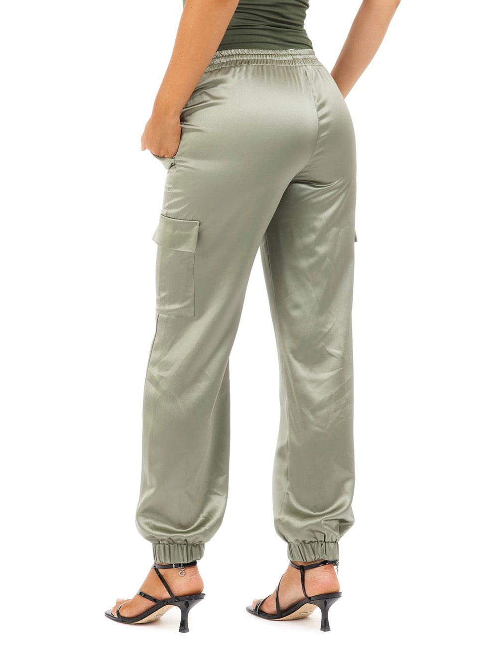 Pantalone Jogger Guess New Marzia Cargo da Donna - Verde