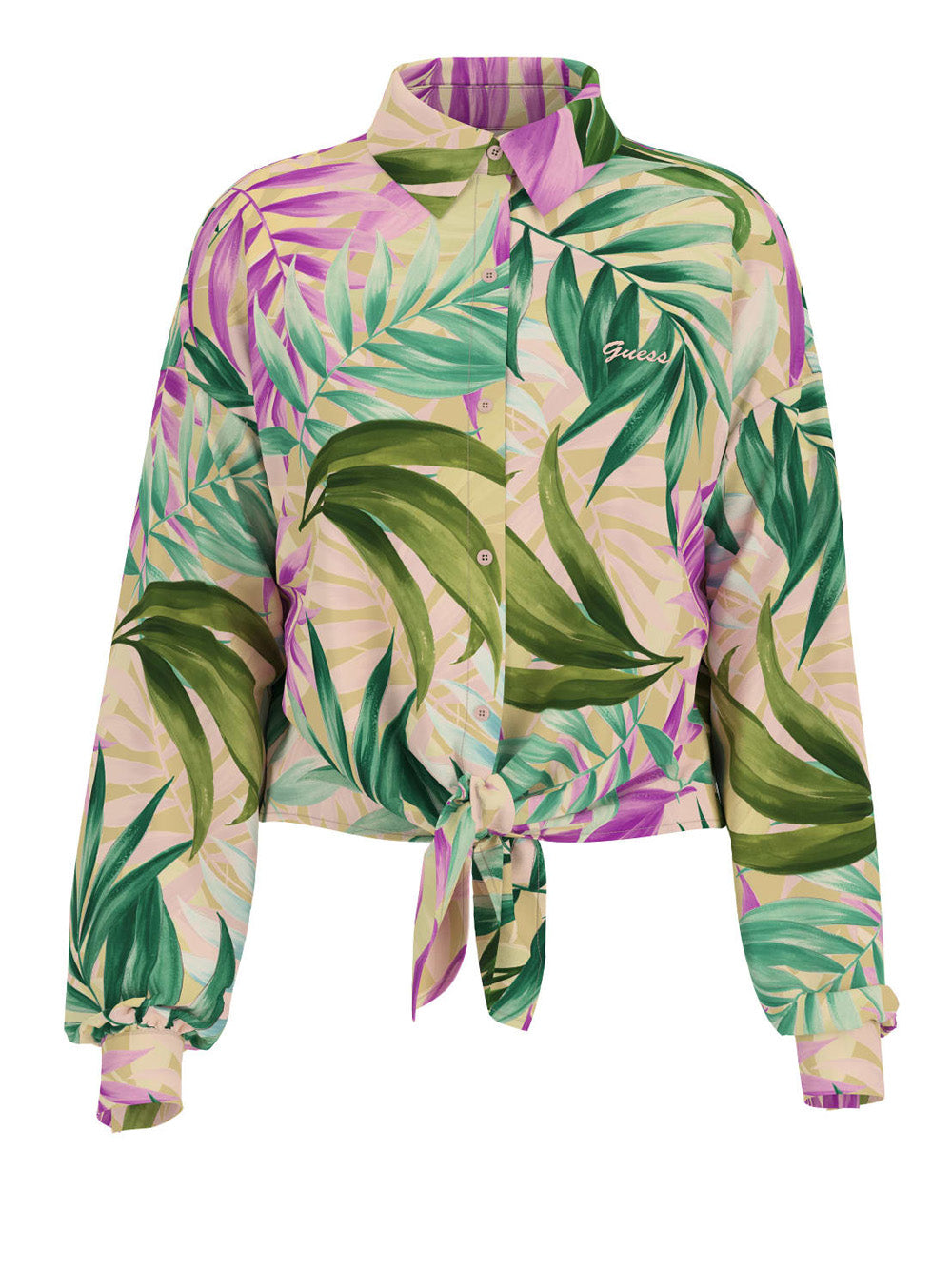 Camicia Casual Guess Bowed Jun da Donna - Floreale Multicolore