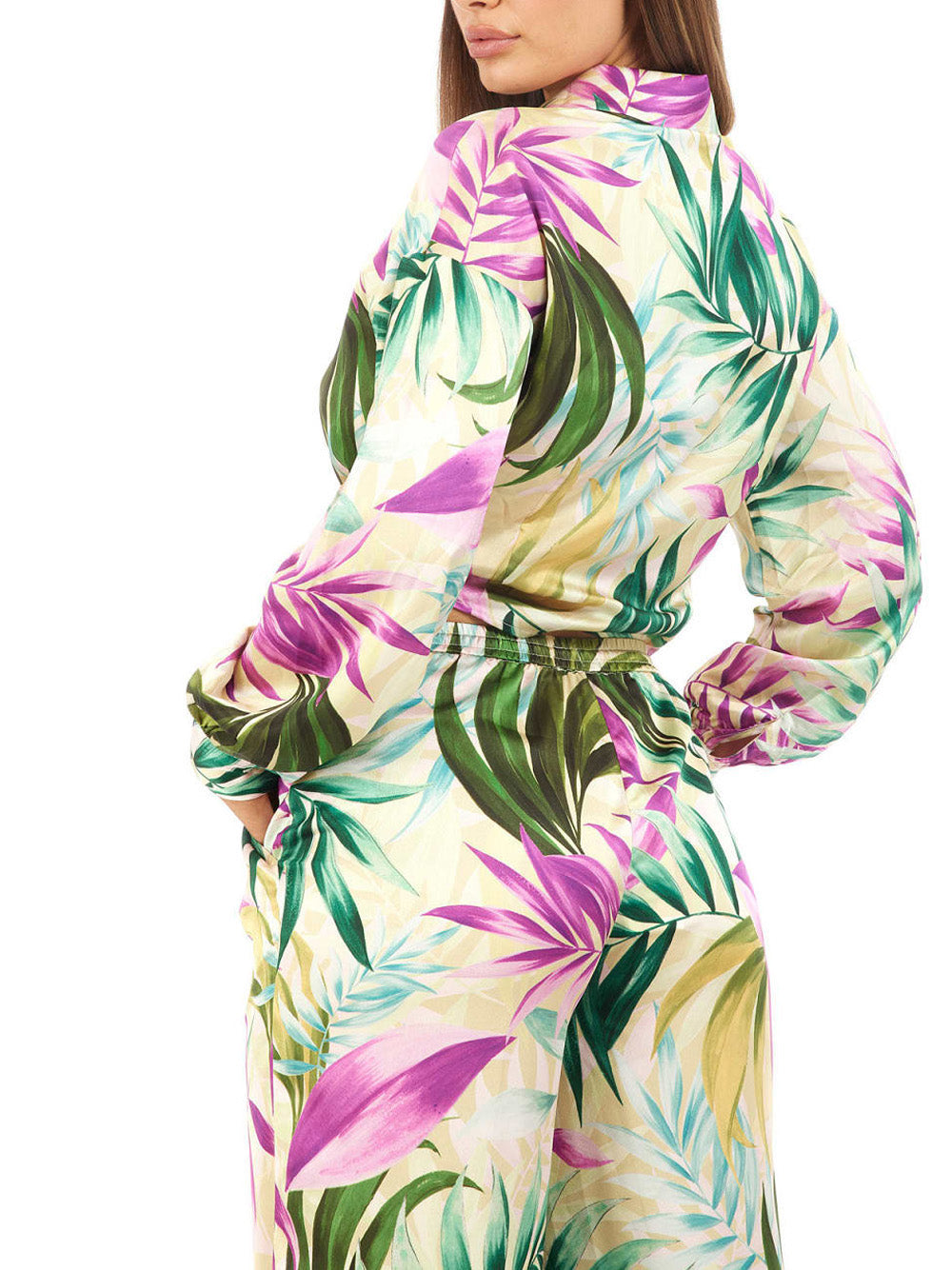 Camicia Casual Guess Bowed Jun da Donna - Floreale Multicolore