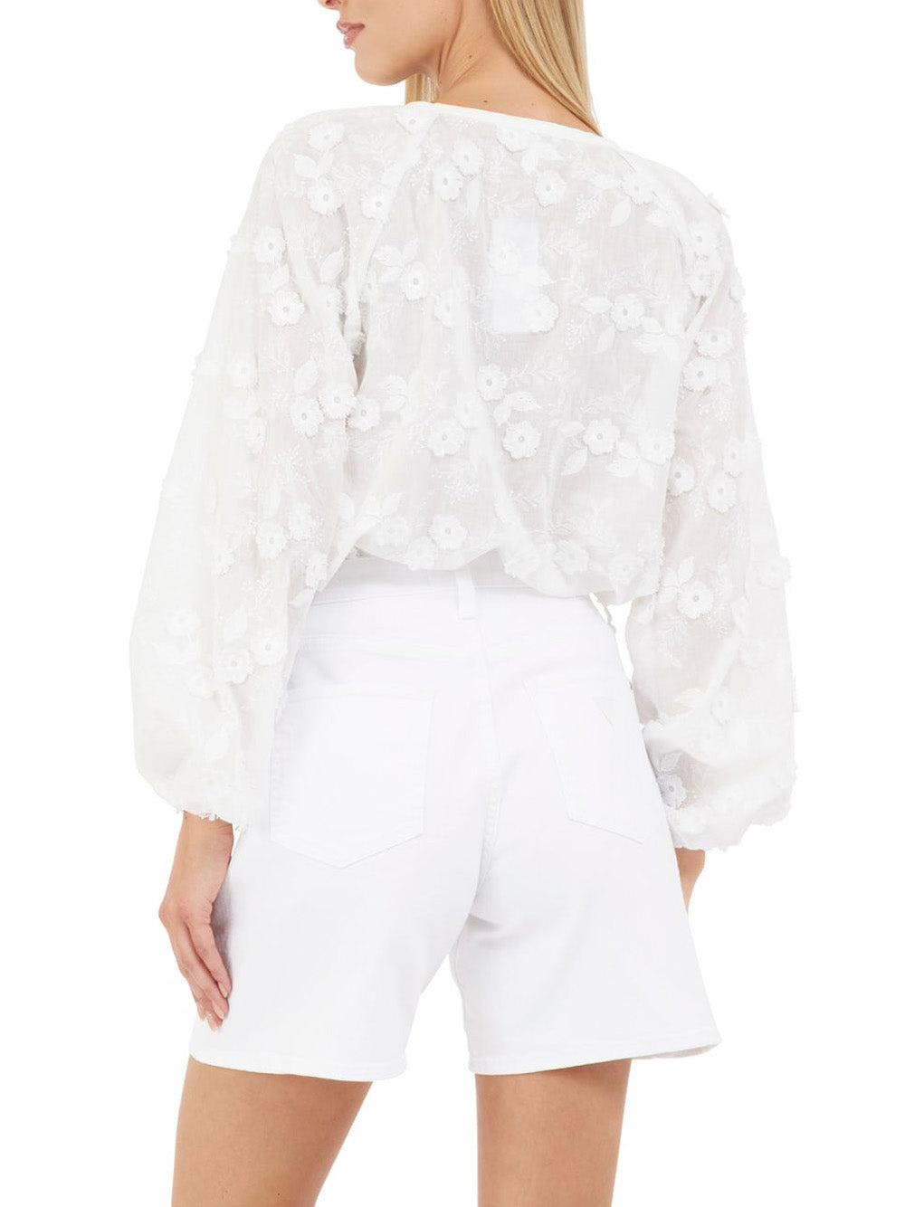 Blusa Guess Pelari da Donna - Bianco