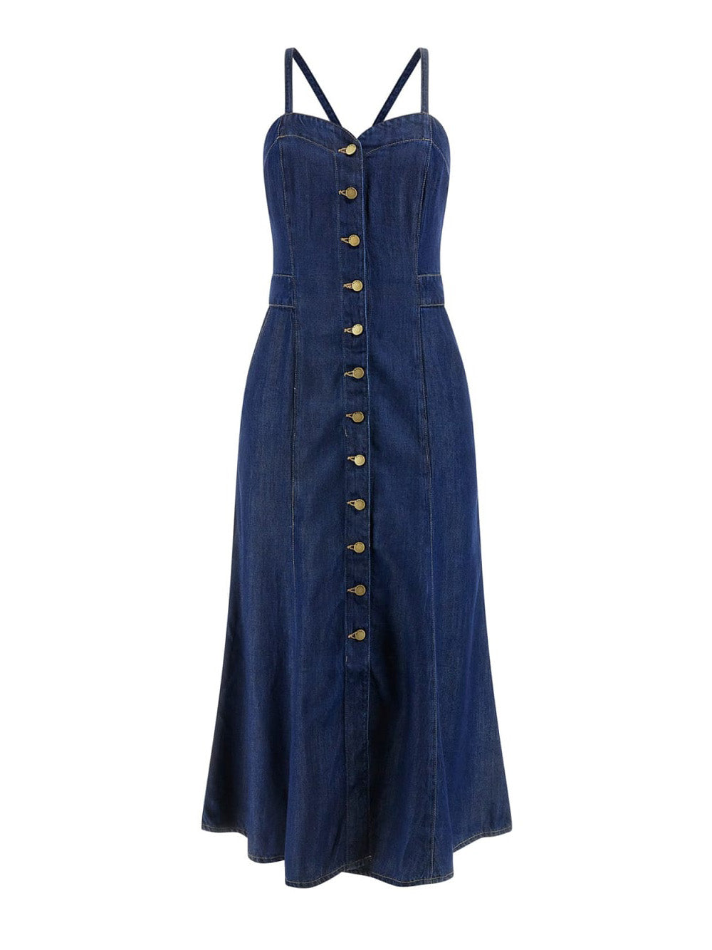 Vestito Longuette Guess Edna da Donna - Denim
