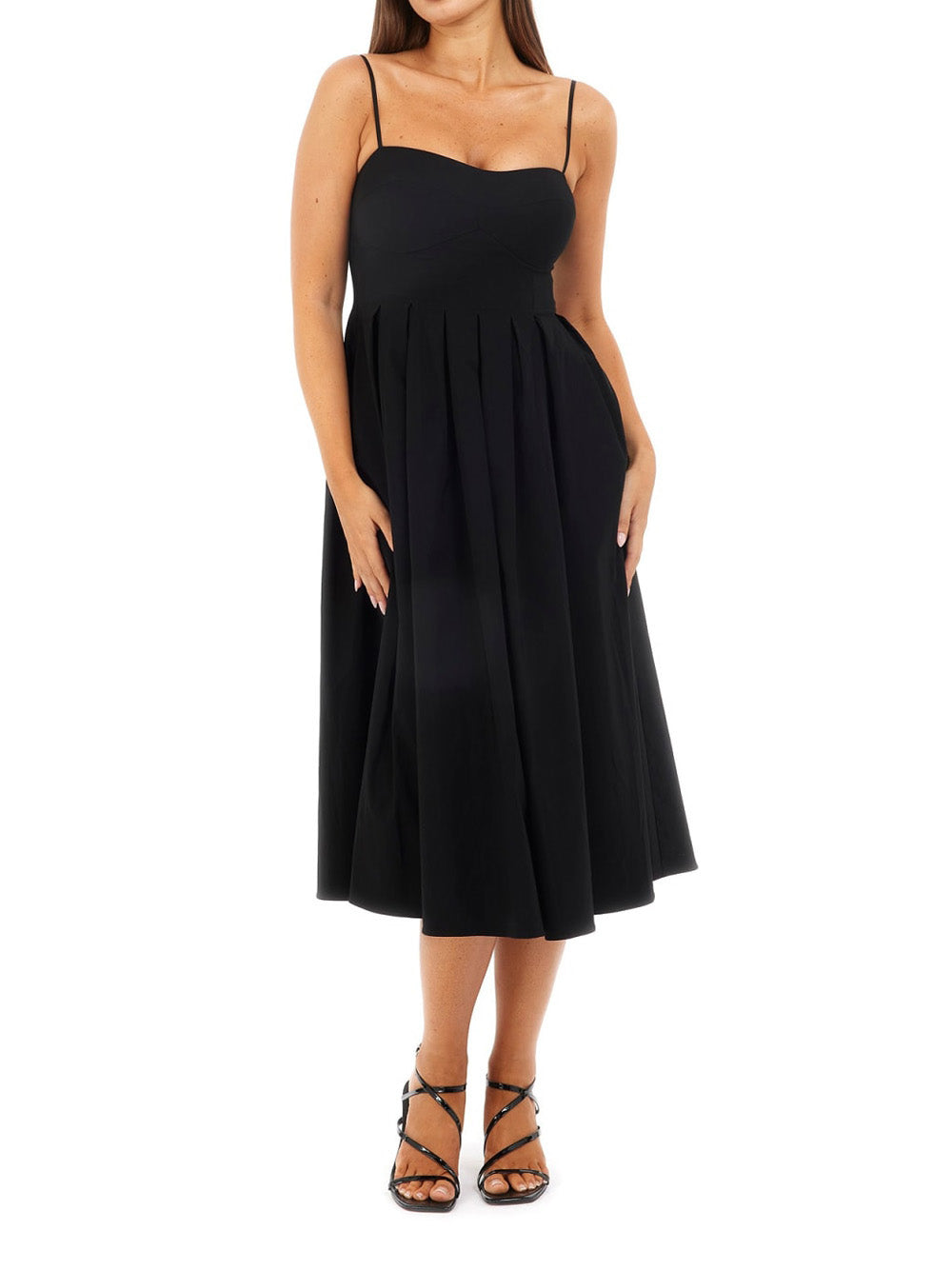 Vestito Midi Guess Bria da Donna - Nero