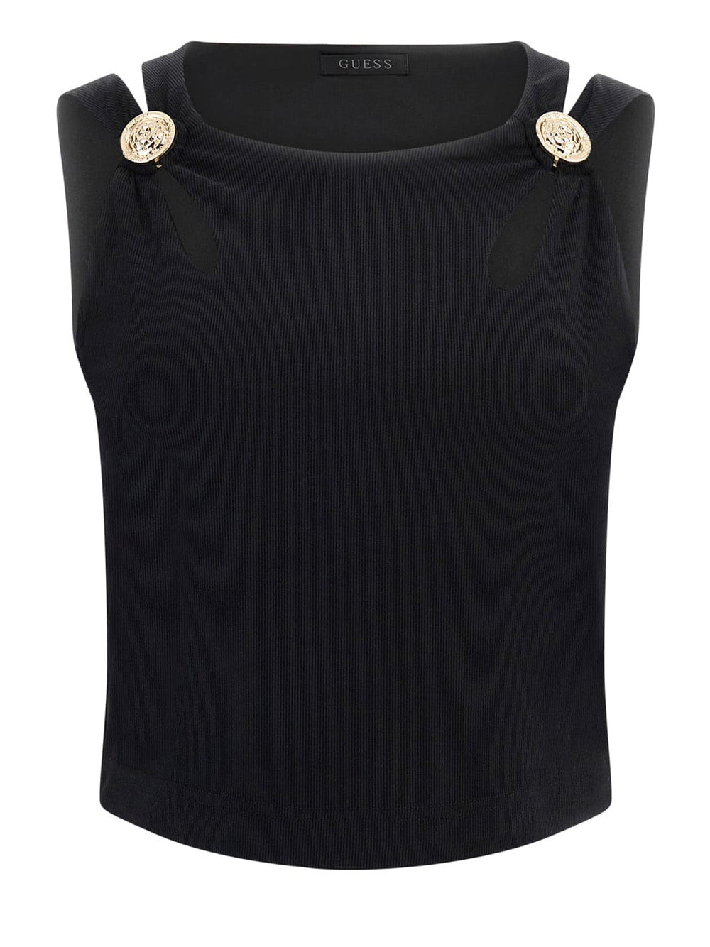 Top Guess Zama Cut Out Details da Donna - Nero