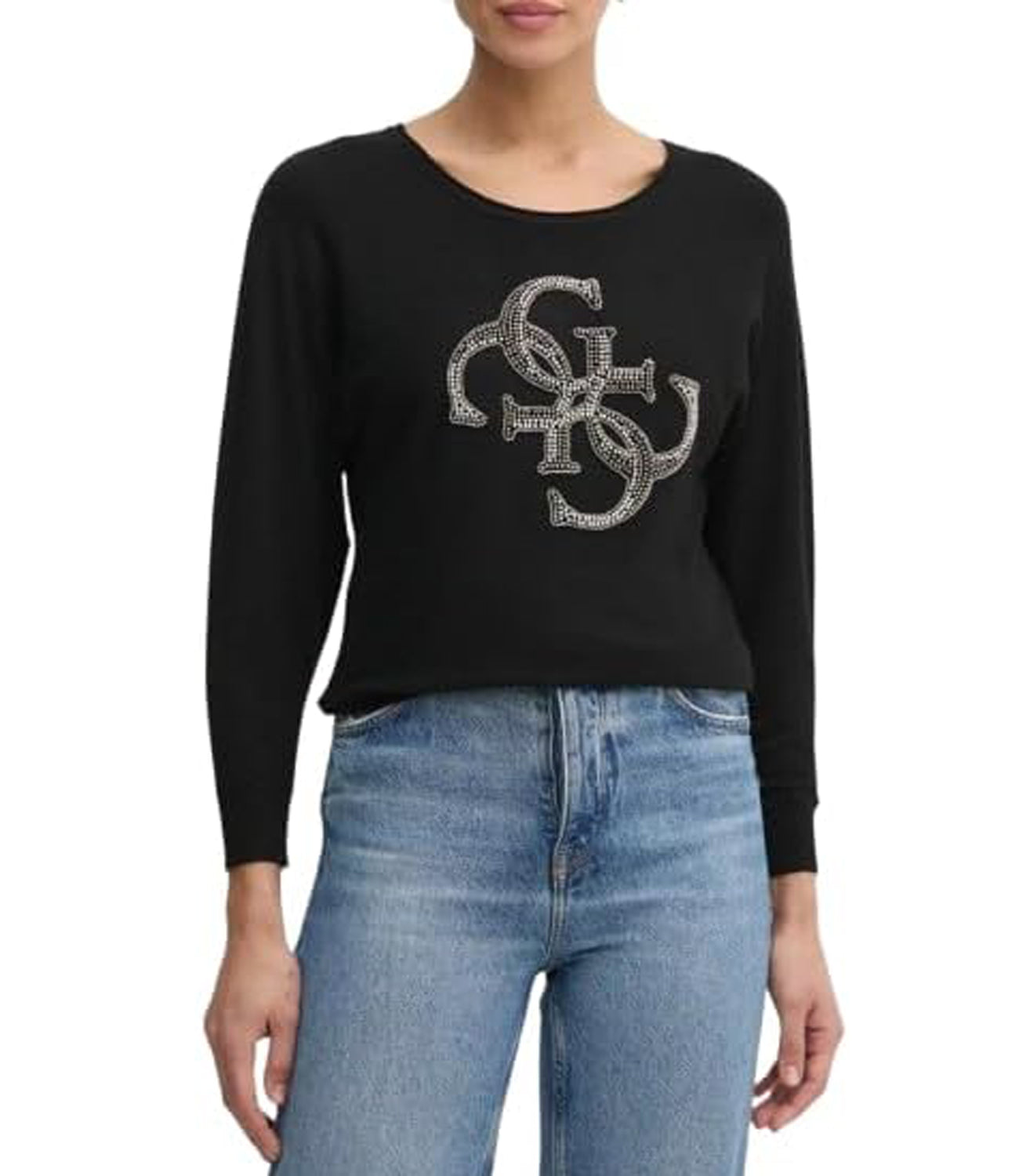 Guess Maglia Donna Mod. W5RR37 Z2NQ2 JBLK Nero