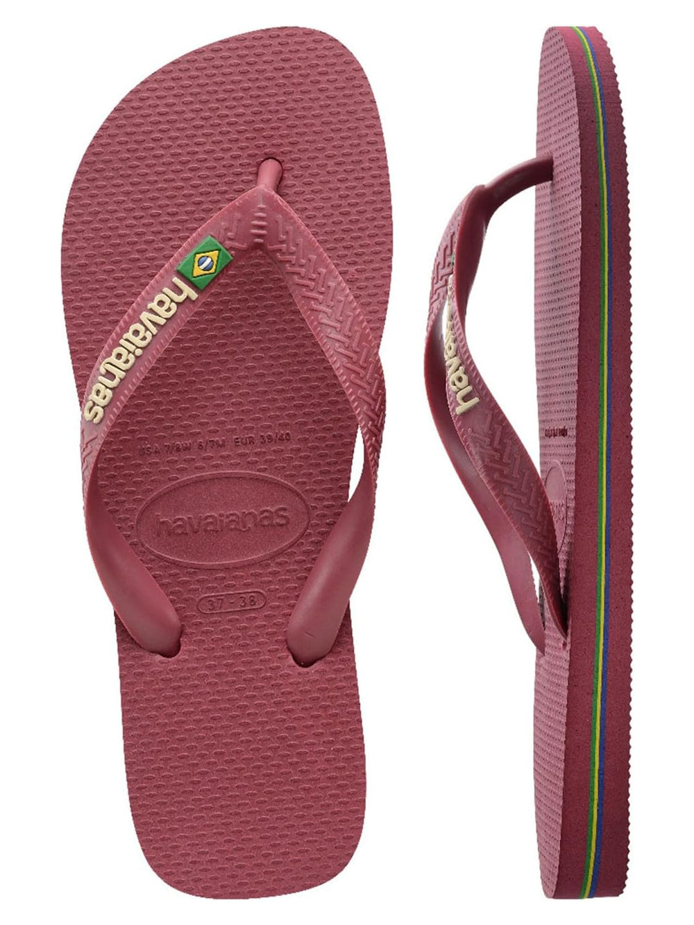 Havaianas Ciabatta Donna Mod. BRASIL LOGO AMARANTH 4110850 9339 Giallo