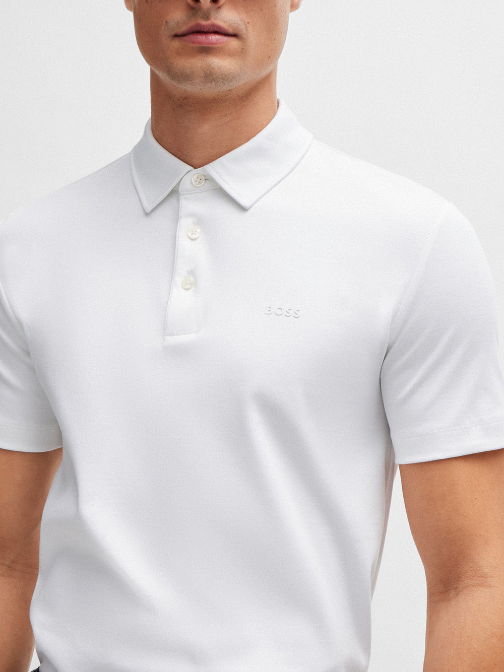 Polo Hugo Boss Palosh da Uomo - Bianco
