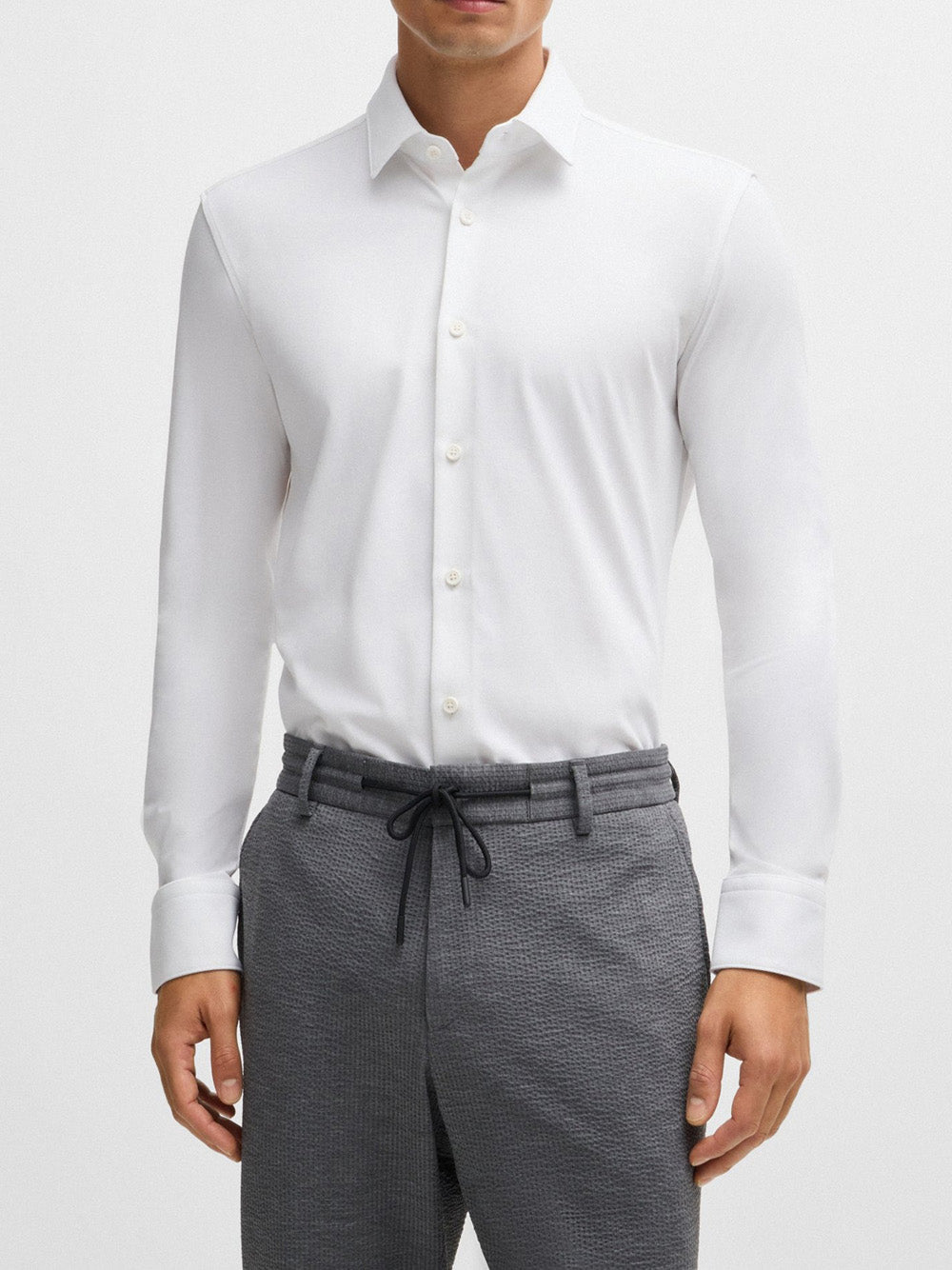 Camicia Classica Hugo Boss Hank S da Uomo - Bianco