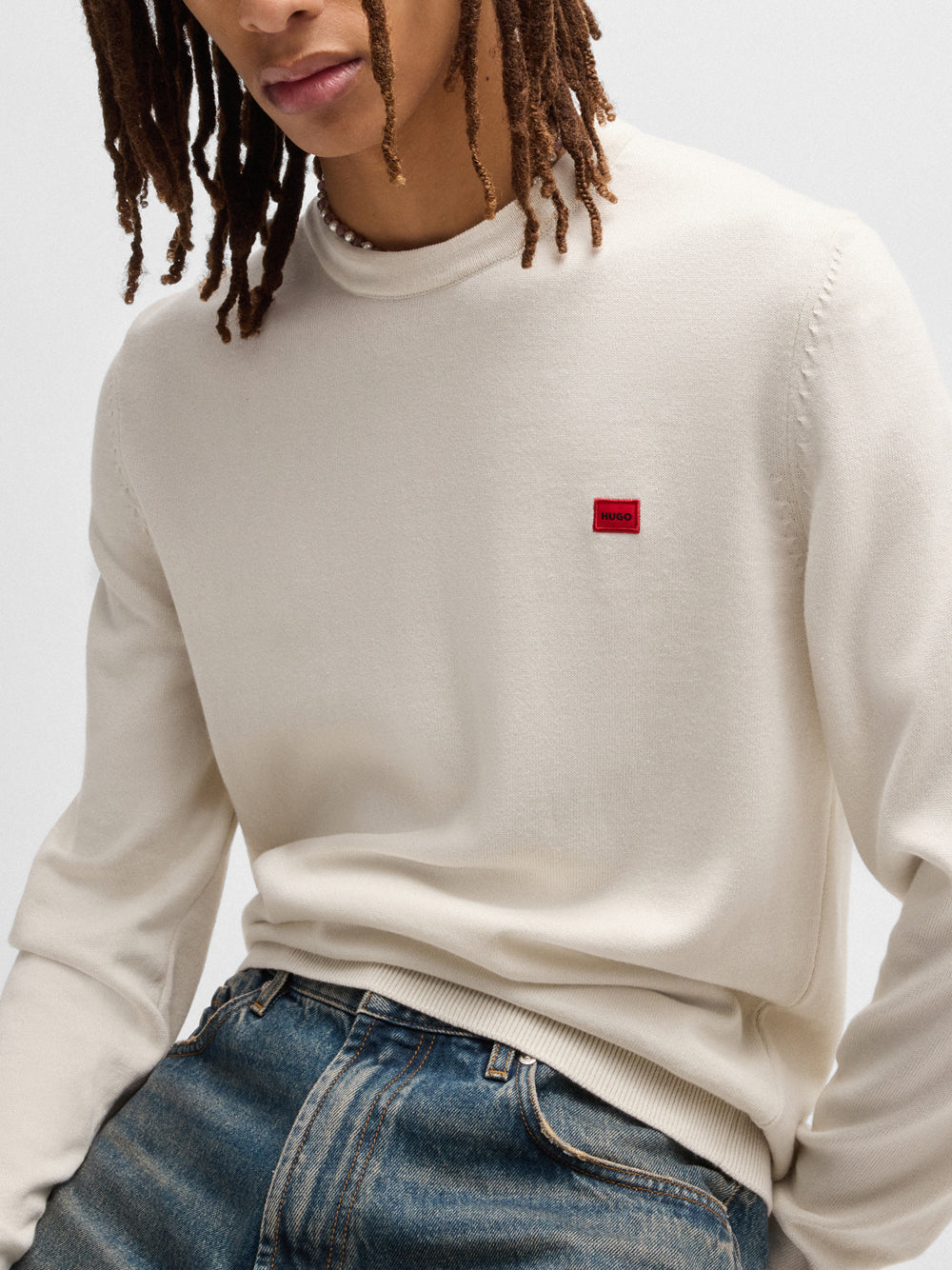 Pullover Hugo Boss San Cassius da Uomo - Avorio