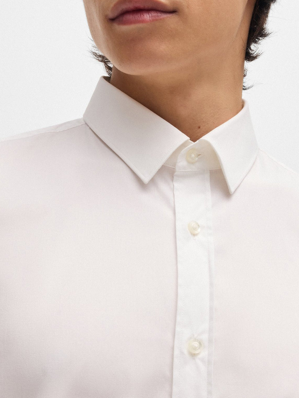 Camicia Classica Hugo Boss Elisha da Uomo - Bianco