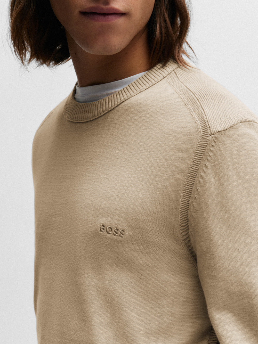 Pullover Hugo Boss Asac da Uomo - Beige
