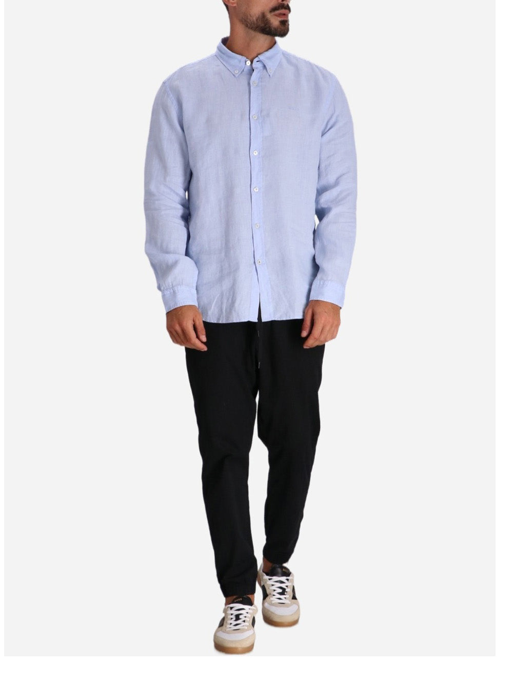 Camicia Casual Hugo Boss Roan da Uomo - Celeste