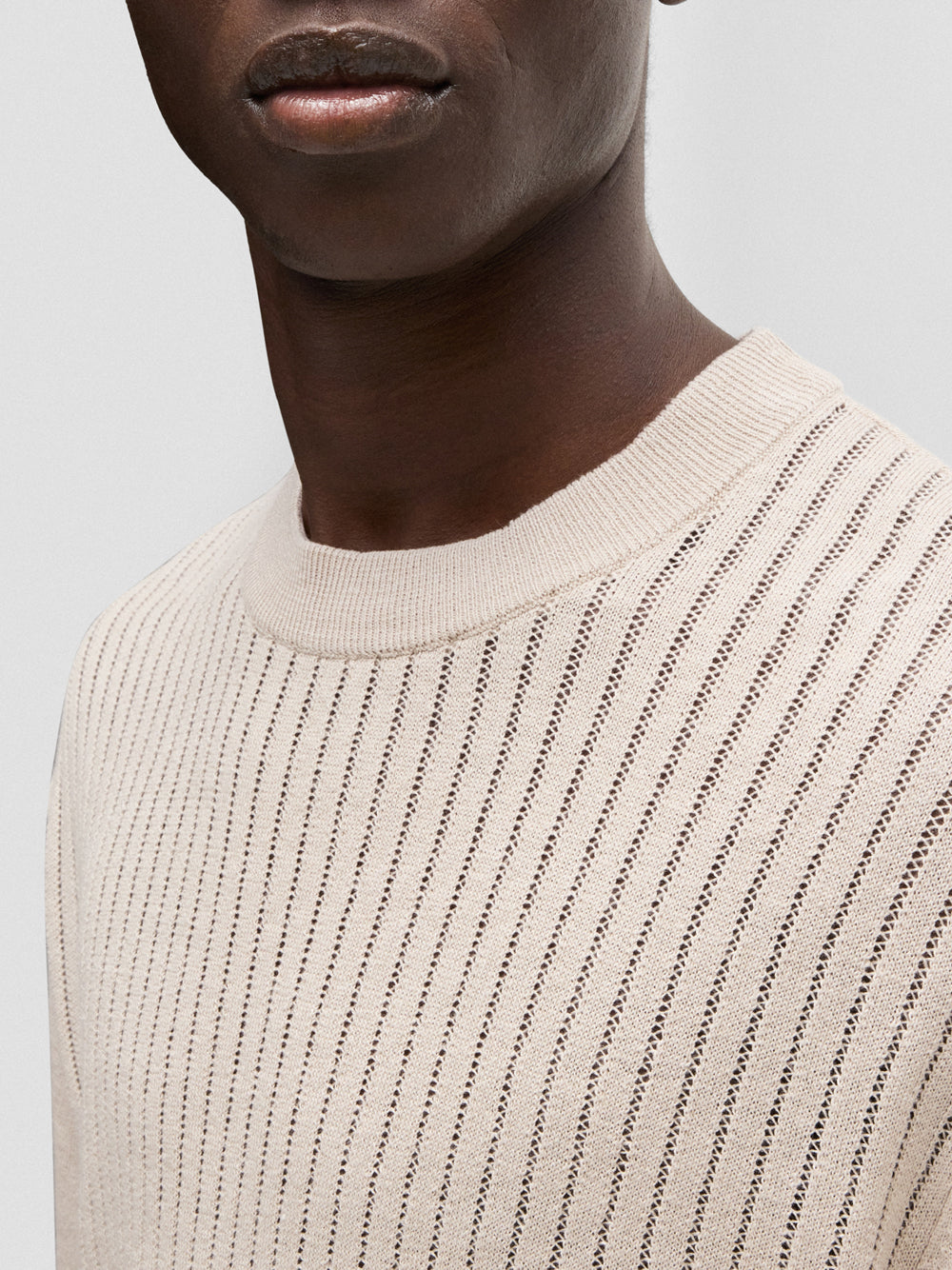 Maglia Hugo Boss Ajordino da Uomo - Beige