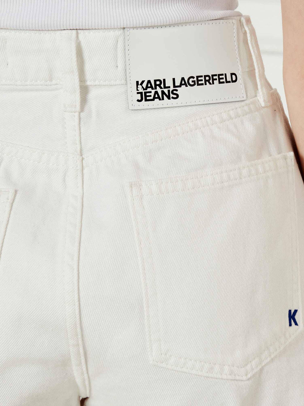 Shorts Jeans Karl Lagerfeld da Donna - Bianco