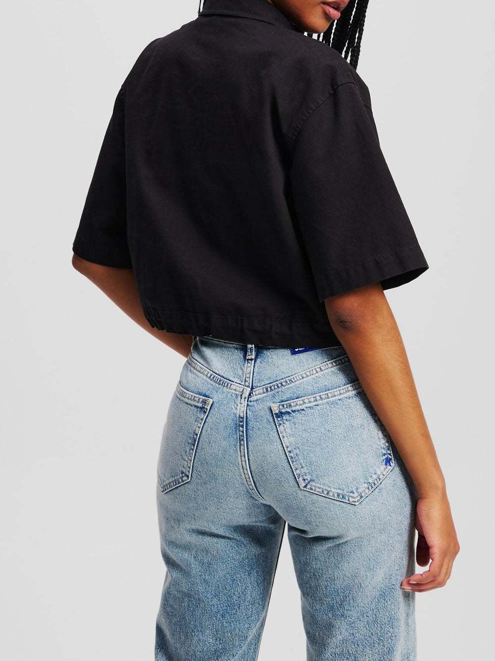 Camicia Jeans Karl Lagerfeld da Donna - Nero