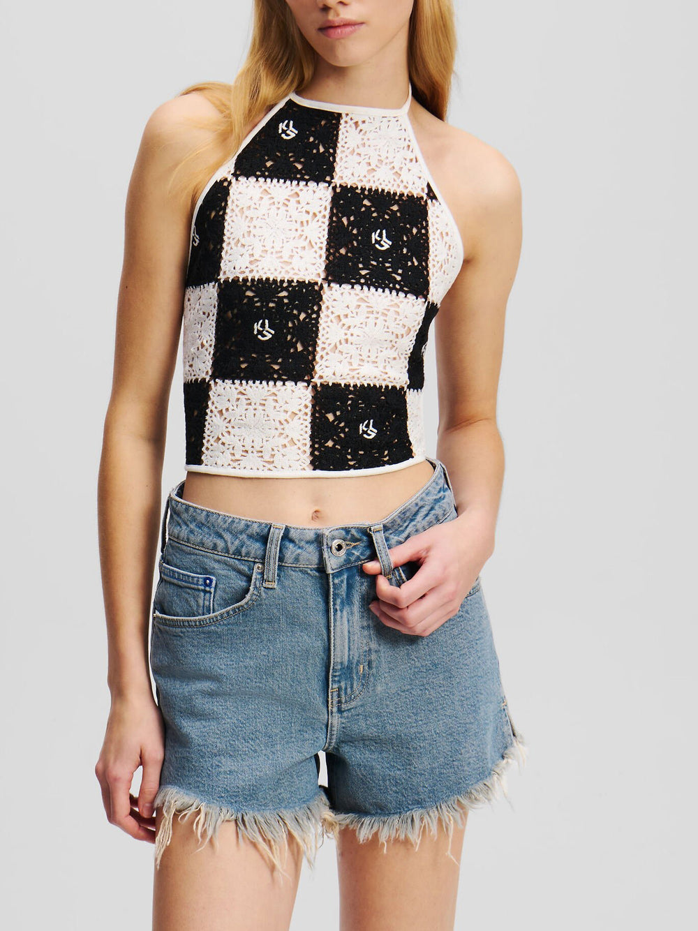 Top Karl Lagerfeld da Donna - Bianco Nero