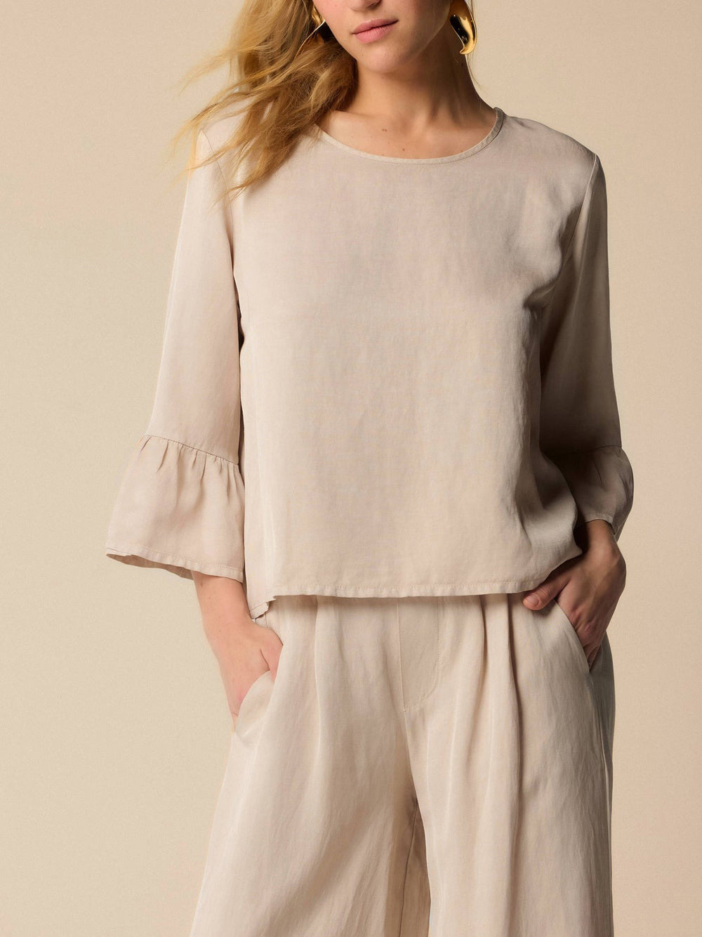 Blusa Kocca Jayden da Donna - Beige