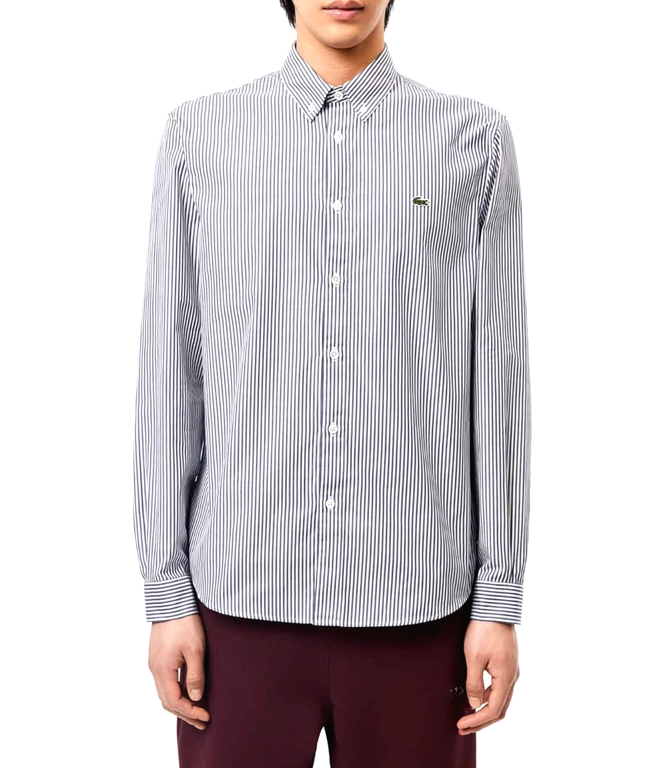 Lacoste Camicia Manica Lunga Uomo Mod. CH2936 POPELIN 522RIGA Blu