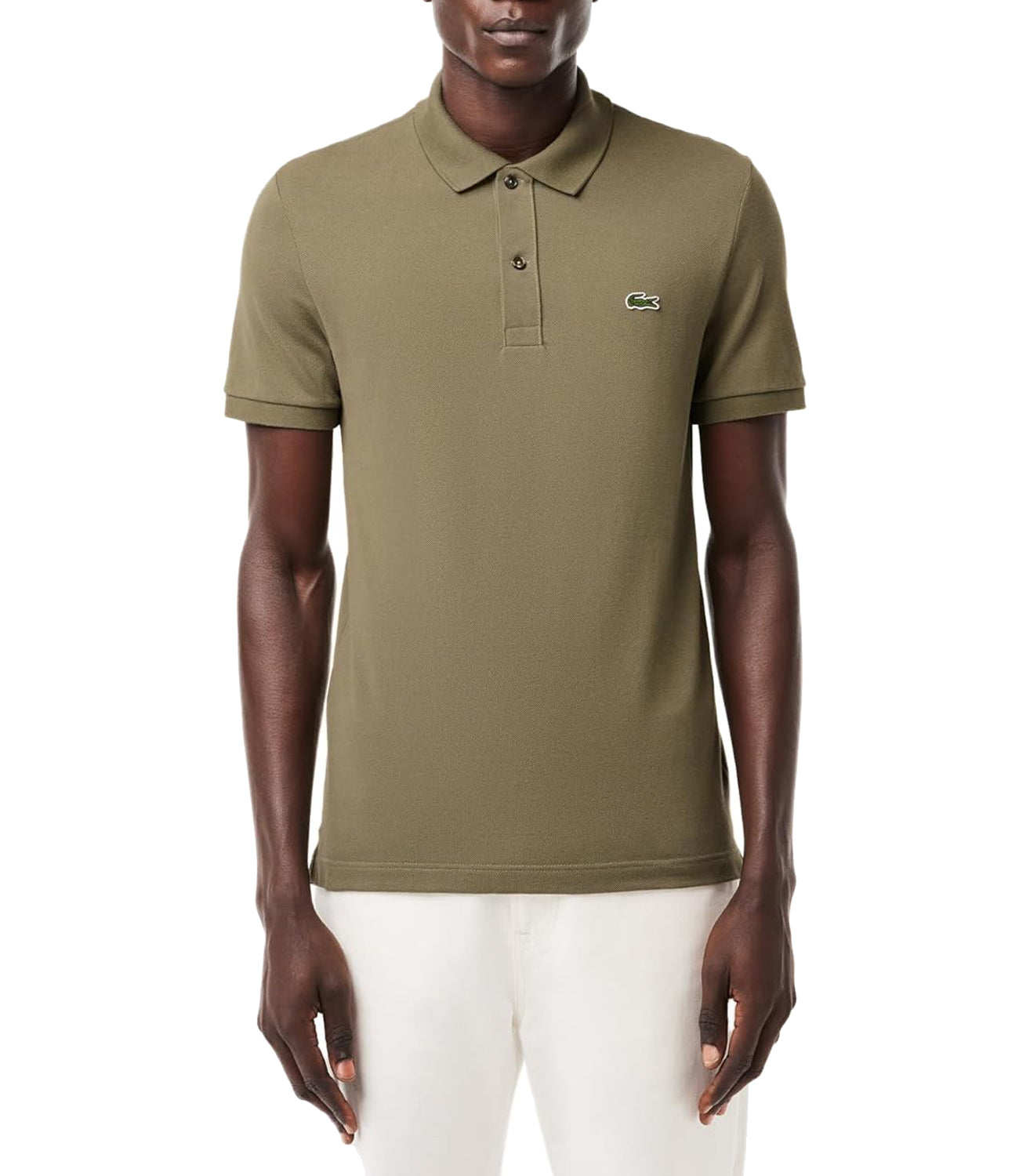 Lacoste Polo Maniche Corte Uomo Mod. PH4012 BMY Militare Verde