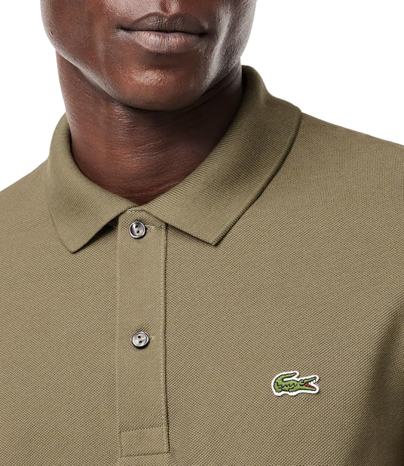 Lacoste Polo Maniche Corte Uomo Mod. PH4012 BMY Militare Verde