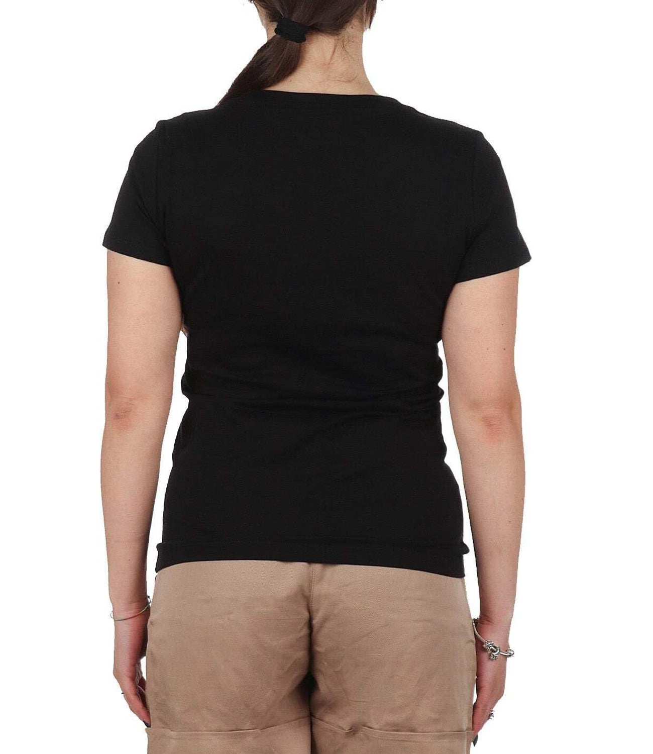 Liu Jo Liu Jo T-shirt Ecs Basica Maniche Corte Donna Mod. VA5154 JS003 M9330 Nero/Anim.Rouge