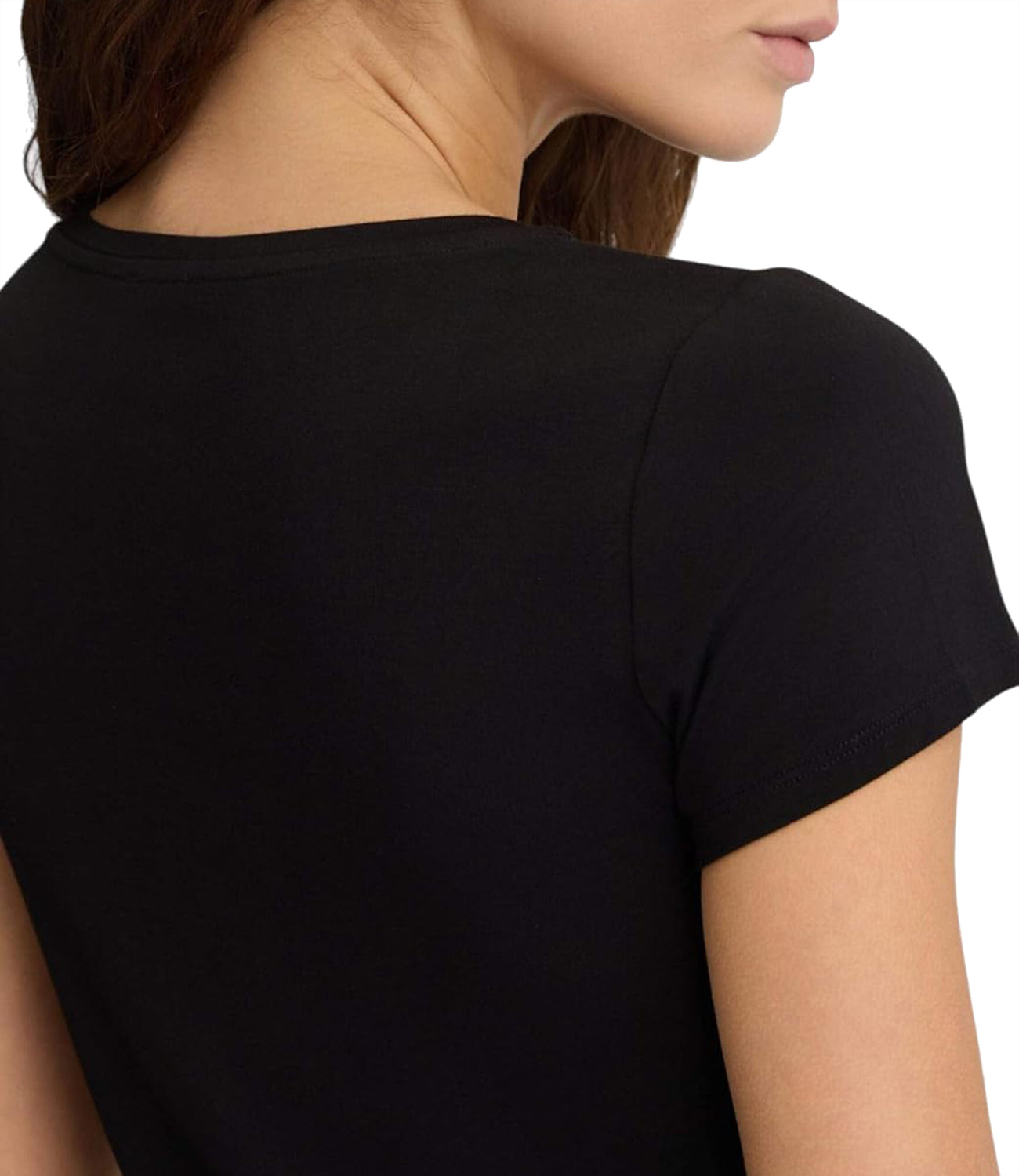 Liu Jo Liu Jo T-shirt Ecs T-Shirt Basica Maniche Corte Donna Mod. VA5156 JS360 M9203 Nero/Pearl