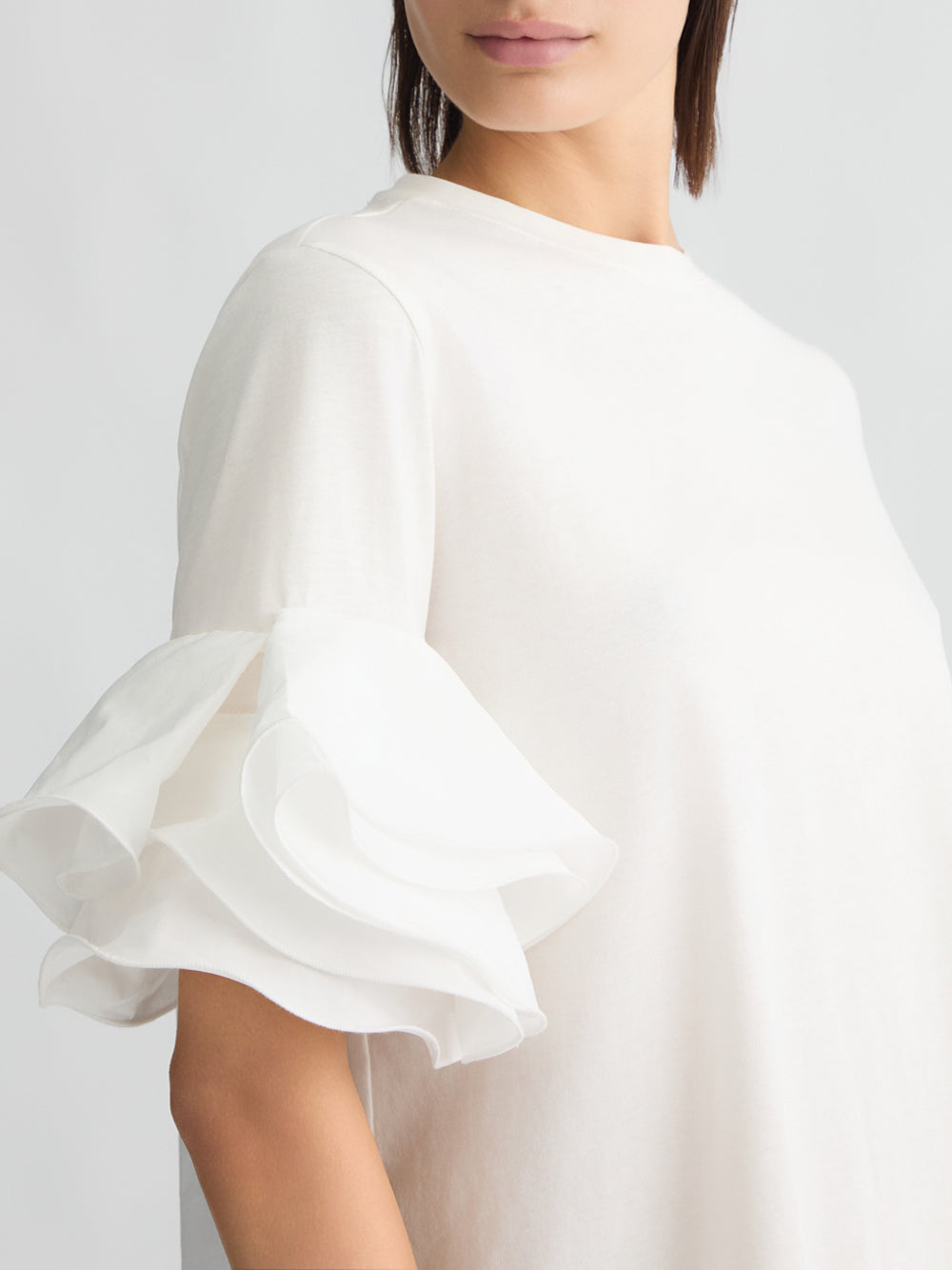 T-shirt Liu Jo con Volant da Donna - Bianco