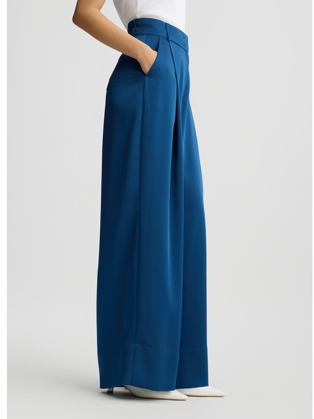 Pantalone Palazzo Liu Jo con Piega da Donna - Blu