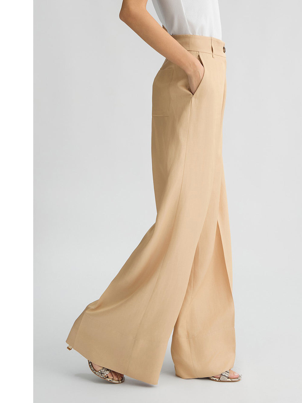 Pantalone Palazzo Liu Jo da Donna - Beige