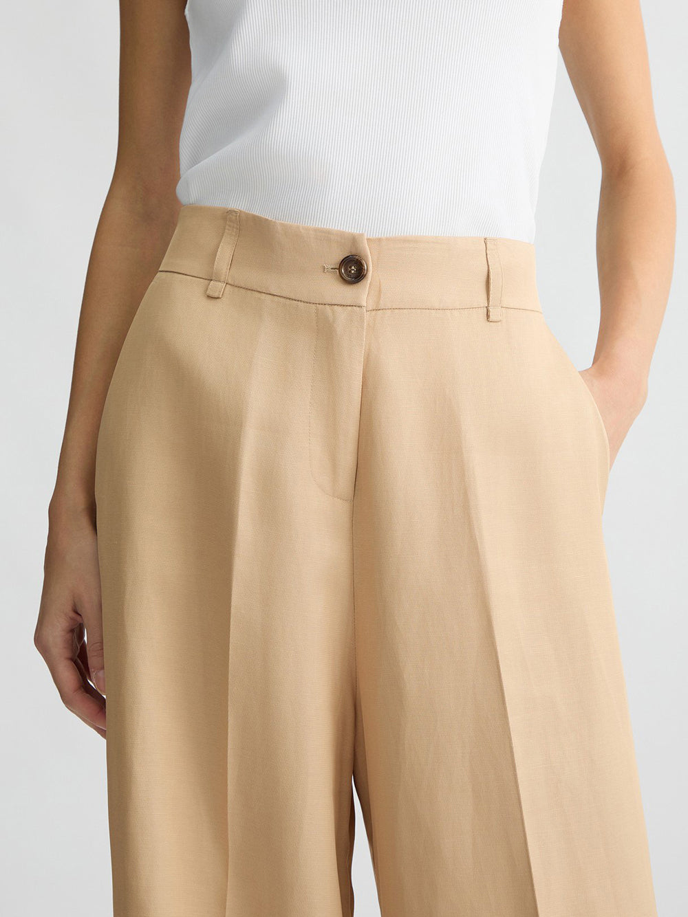 Pantalone Palazzo Liu Jo da Donna - Beige