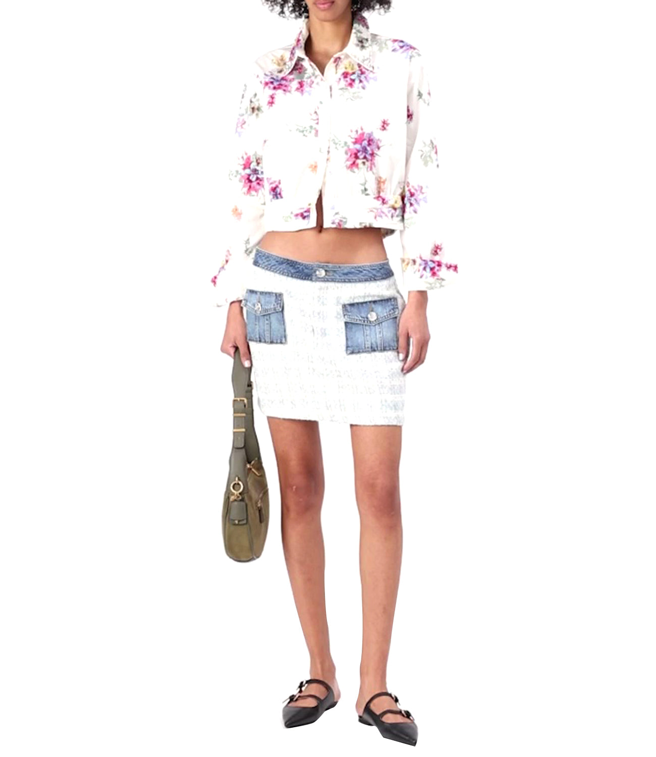 Liu Jo Liu Jo Camicia Ts Maniche Lunghe Donna Mod. WA5009 T4883 M9472 White Cute Bouquet