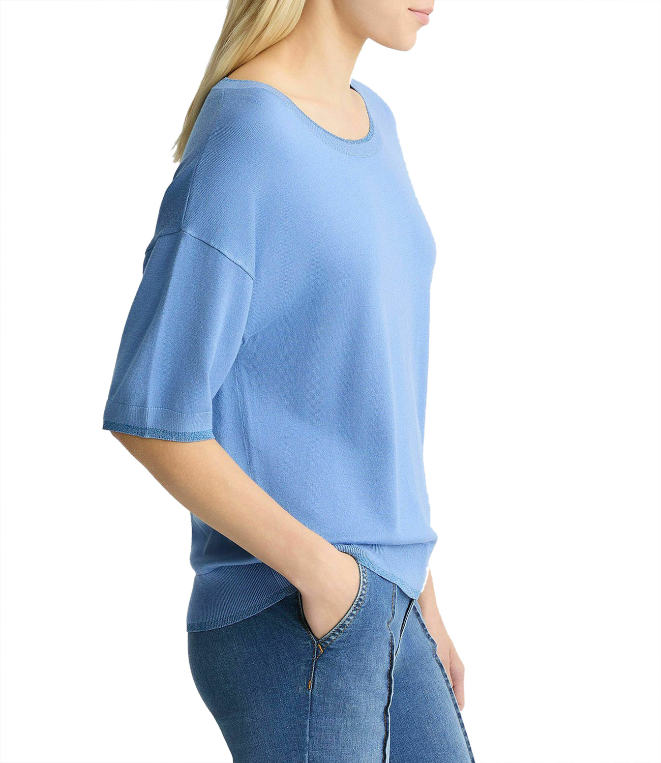 Liu Jo Liu Jo Maglia Ecs Chiusa M/C Donna Mod. WA5383 MS49I 73936 Blu Bonnet