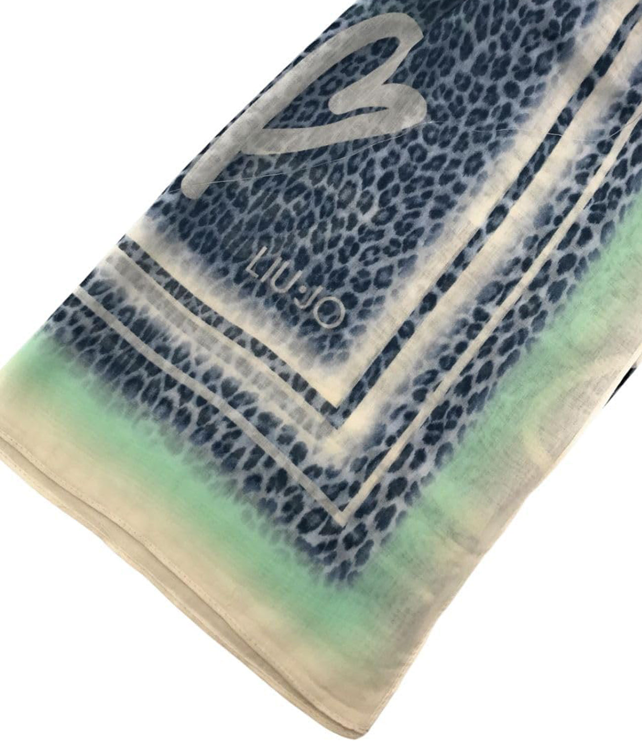 Liu Jo Liu Jo Foulard Ecs Foulard Leopard 120X120 Donna Mod. 2A5044 T0300 X0687 Mint Arancione