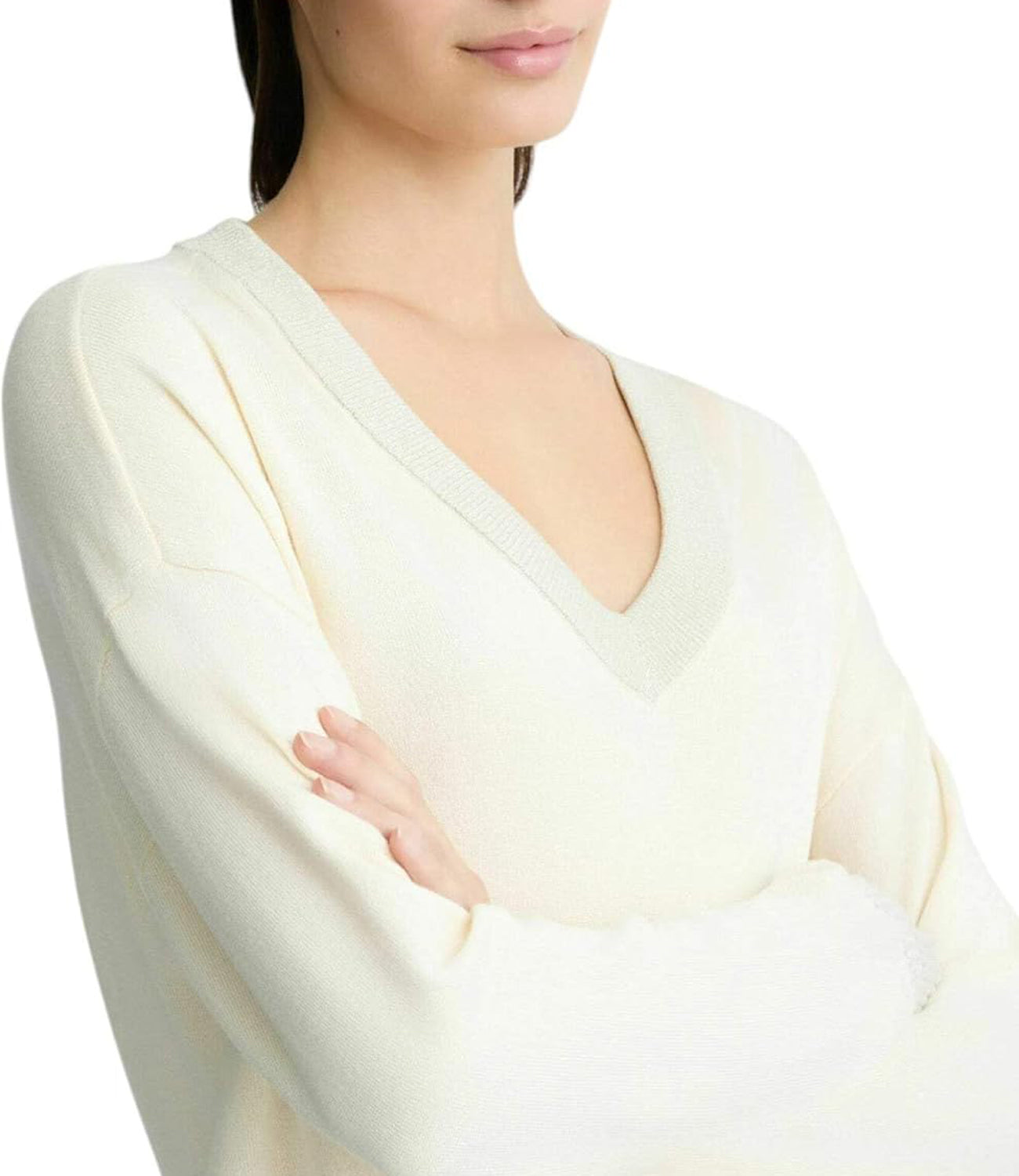 Liu Jo Liu Jo Maglia Ecs Maglia Chiusa Maniche Corte Donna Mod. TA5062 MS49I 10105 White Milk