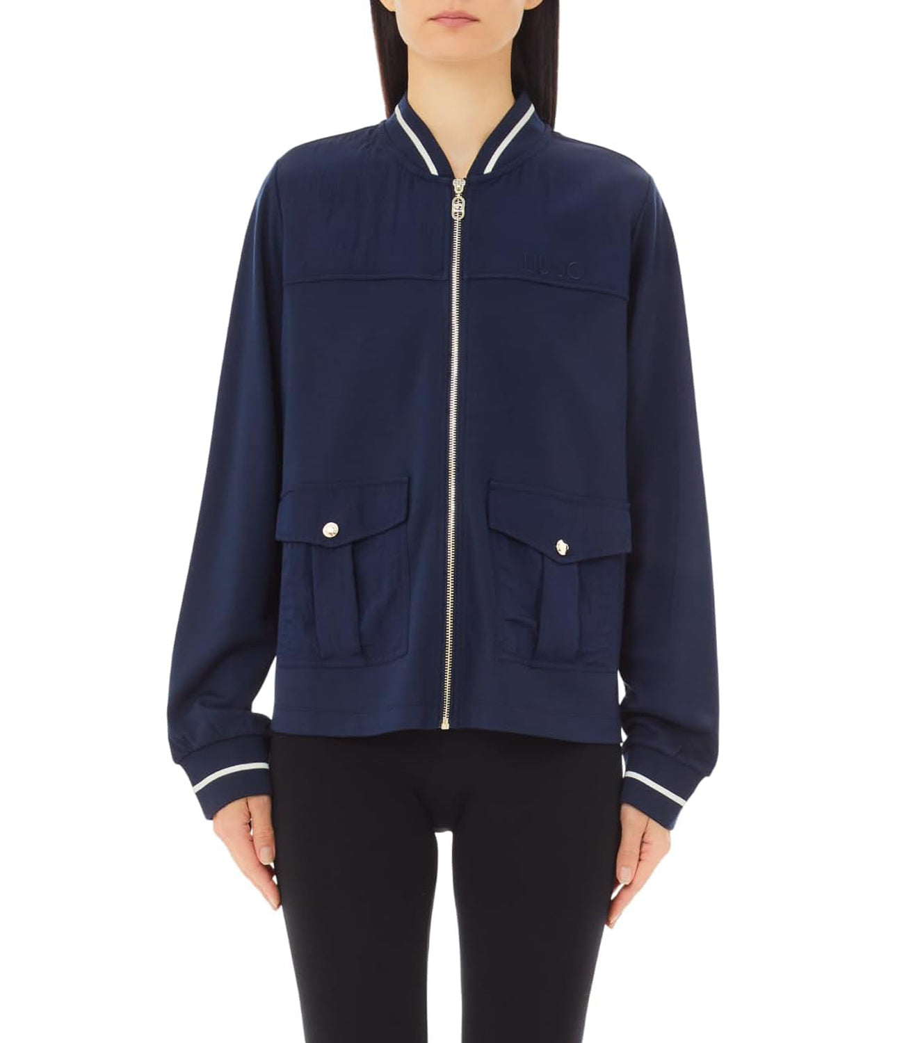 Liu Jo Liu Jo Felpa Felpa Aperta Donna Mod. TA5119 J5942 93922 Nuit Noir