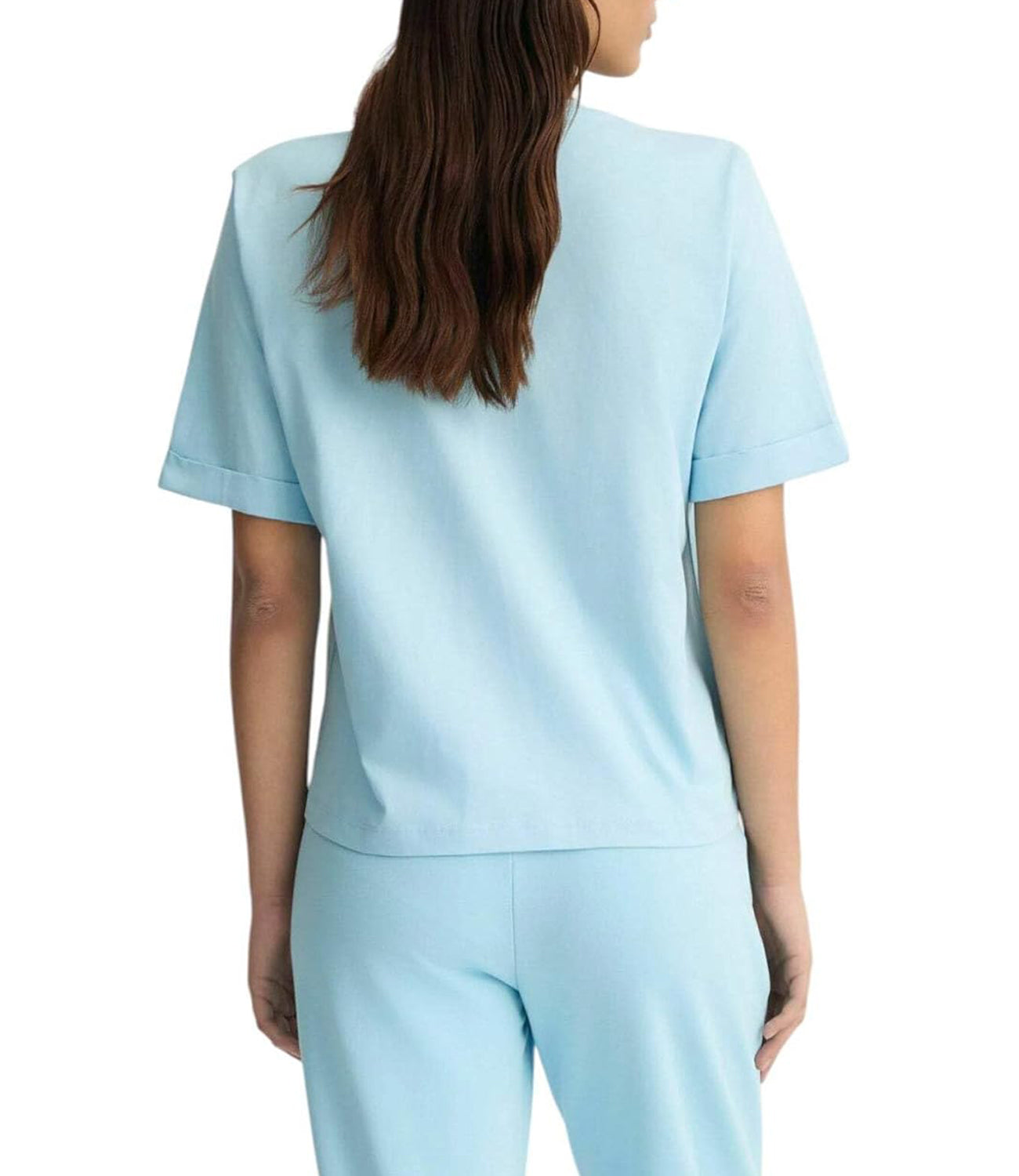 Liu Jo Liu Jo T-shirt Ecs T-Shirt Moda Manica Corta Donna Mod. TA5175 JS923 M9490 Crystal Blu/Liujo Neck