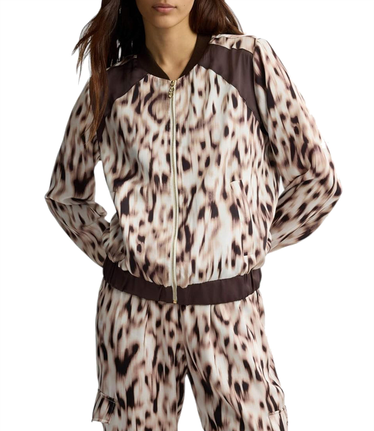 Liu Jo Liu Jo Felpa Zip Ecs Giacca Tess.Navetta Donna Mod. TA5197 TS964 M9064 Natural Beige/Moro