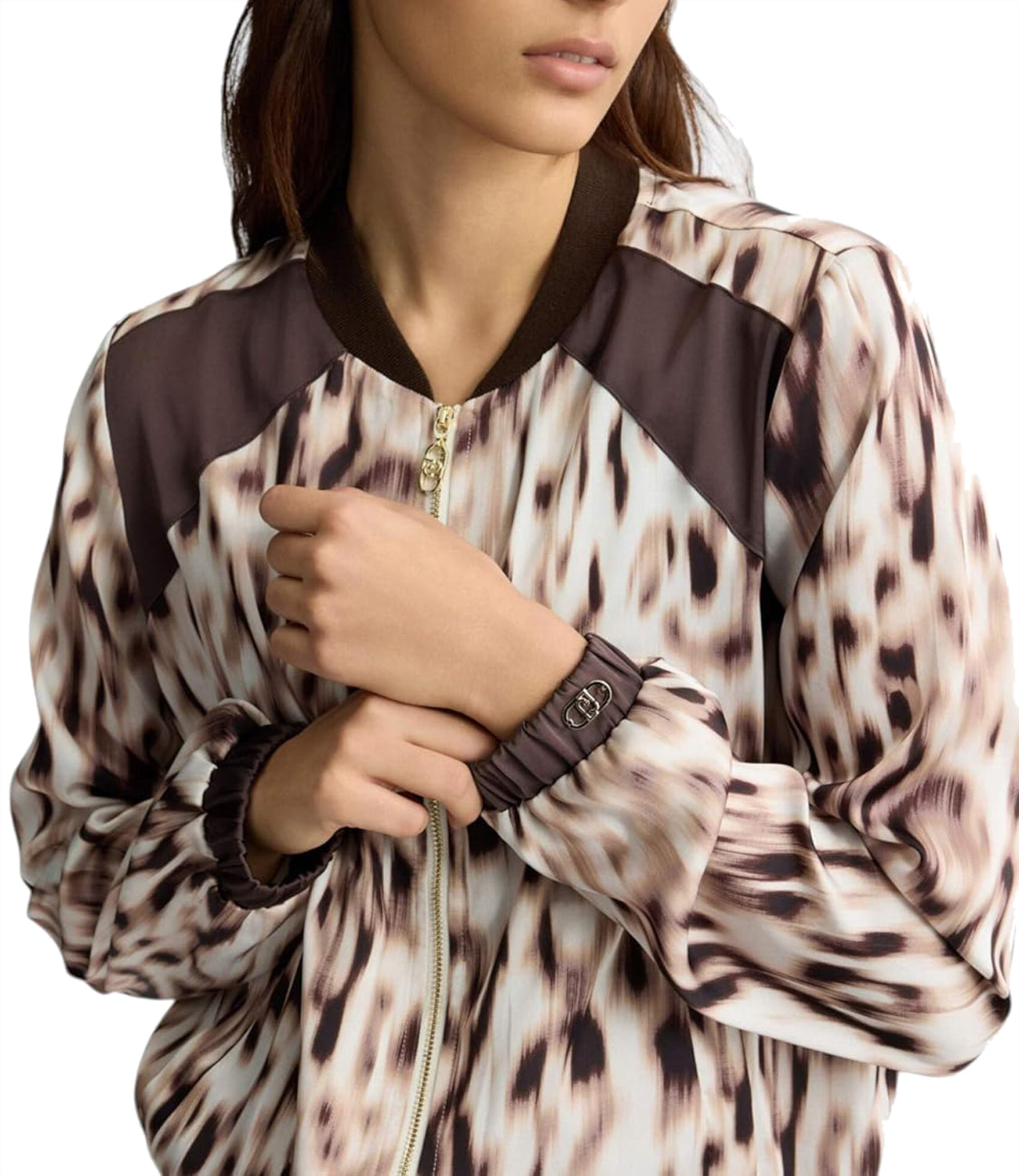 Liu Jo Liu Jo Felpa Zip Ecs Giacca Tess.Navetta Donna Mod. TA5197 TS964 M9064 Natural Beige/Moro