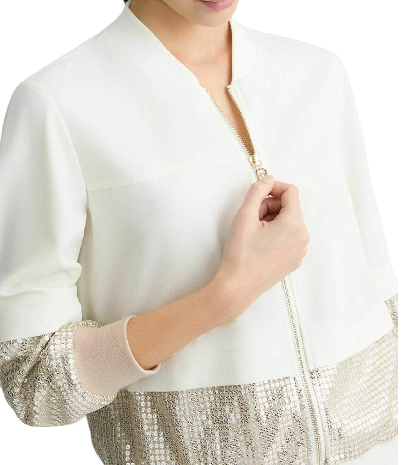 Liu Jo Liu Jo Felpa Zip Ecs Giacca Ts.Navetta Donna Mod. TA5260 TS423 M9185 White Milk/Nuage