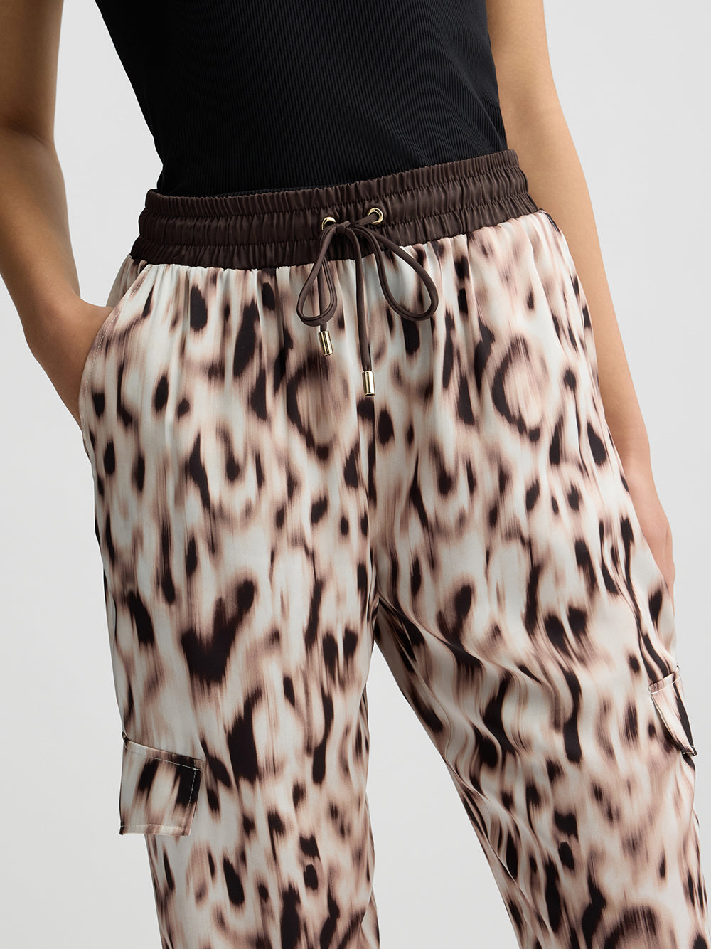 Pantalone Jogger Liu Jo da Donna - Maculato Marrone