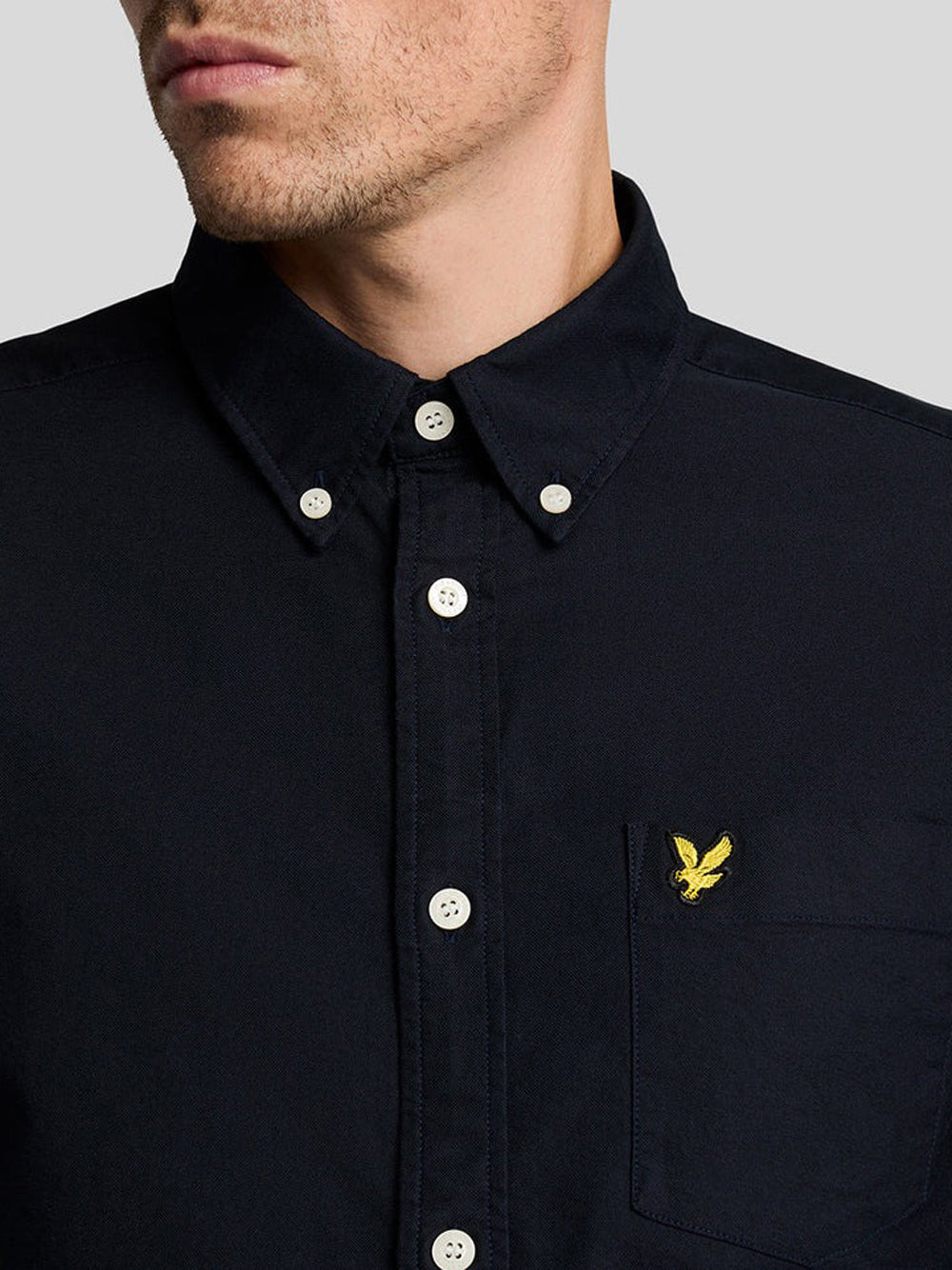 Camicia Casual Lyle & Scott Plain Oxford da Uomo - Blu