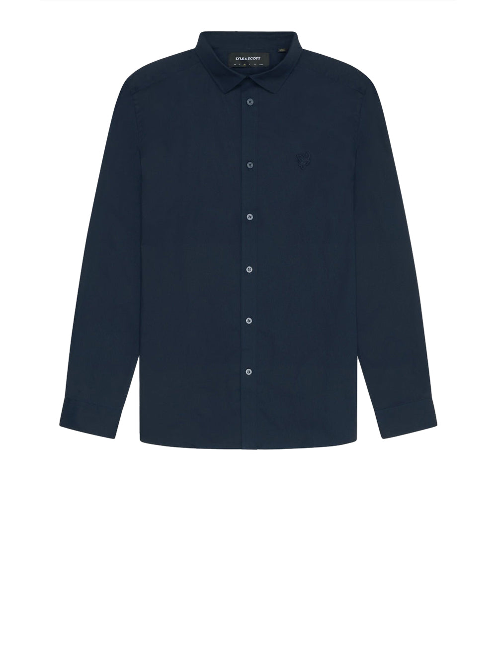 Camicia Classica Lyle & Scott Tonal Easy Care Poplin da Uomo - Blu
