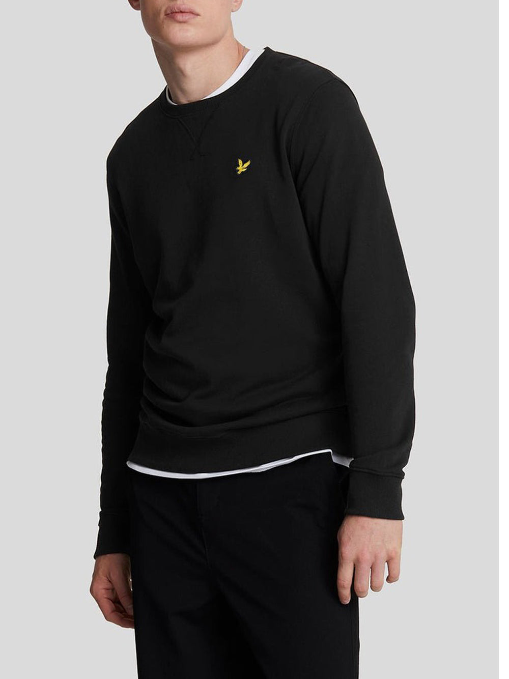 Felpa Lyle & Scott Crew Neck da Uomo - Nero