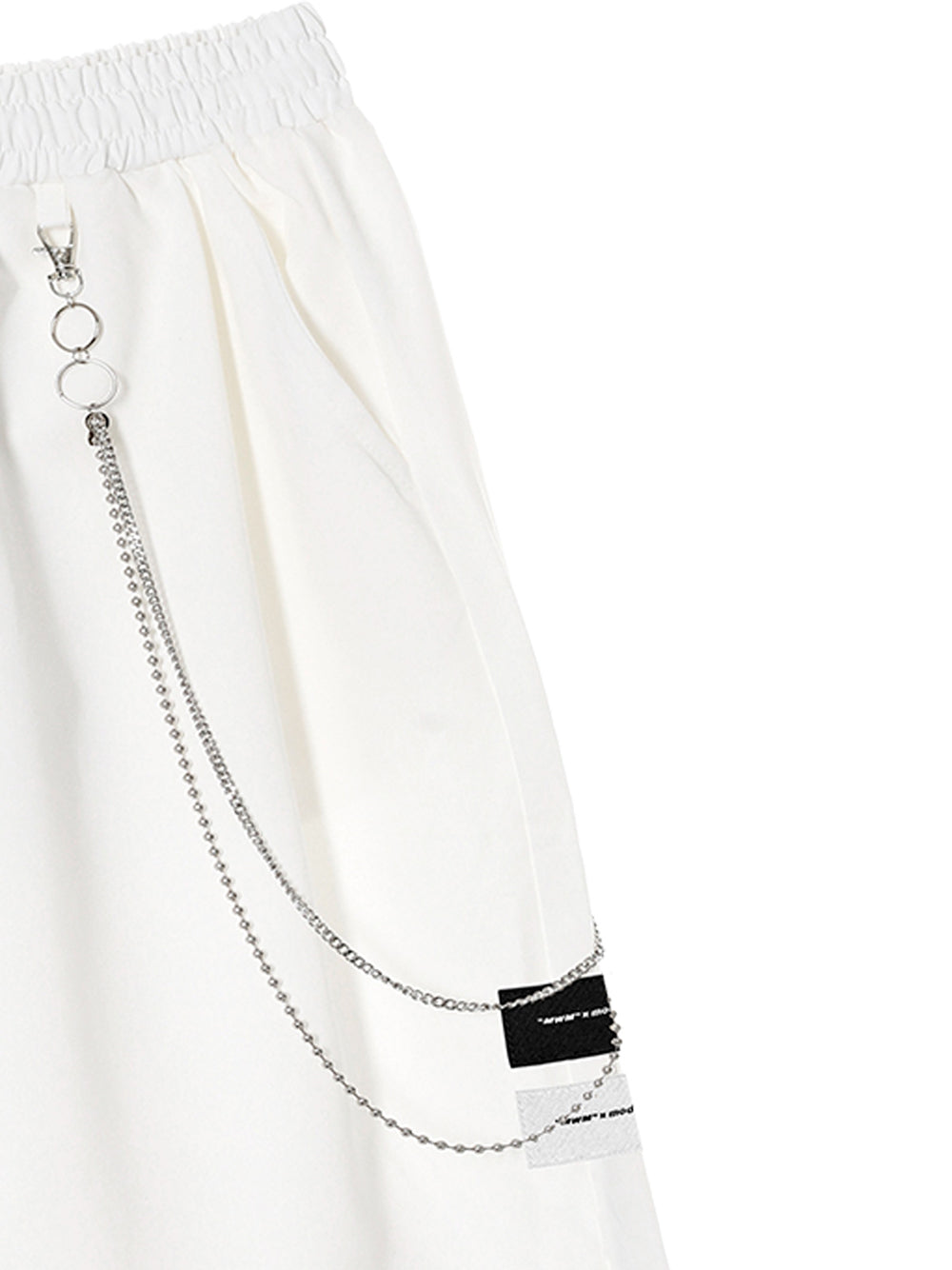 Shorts Sportivi Mod wave movement Unisex - Bianco