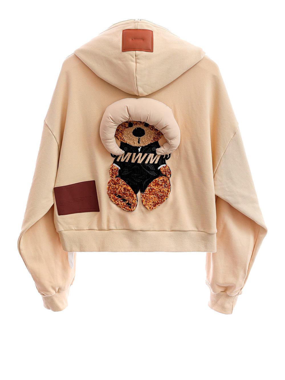 Felpa Zip Mod wave movement Unisex - Beige