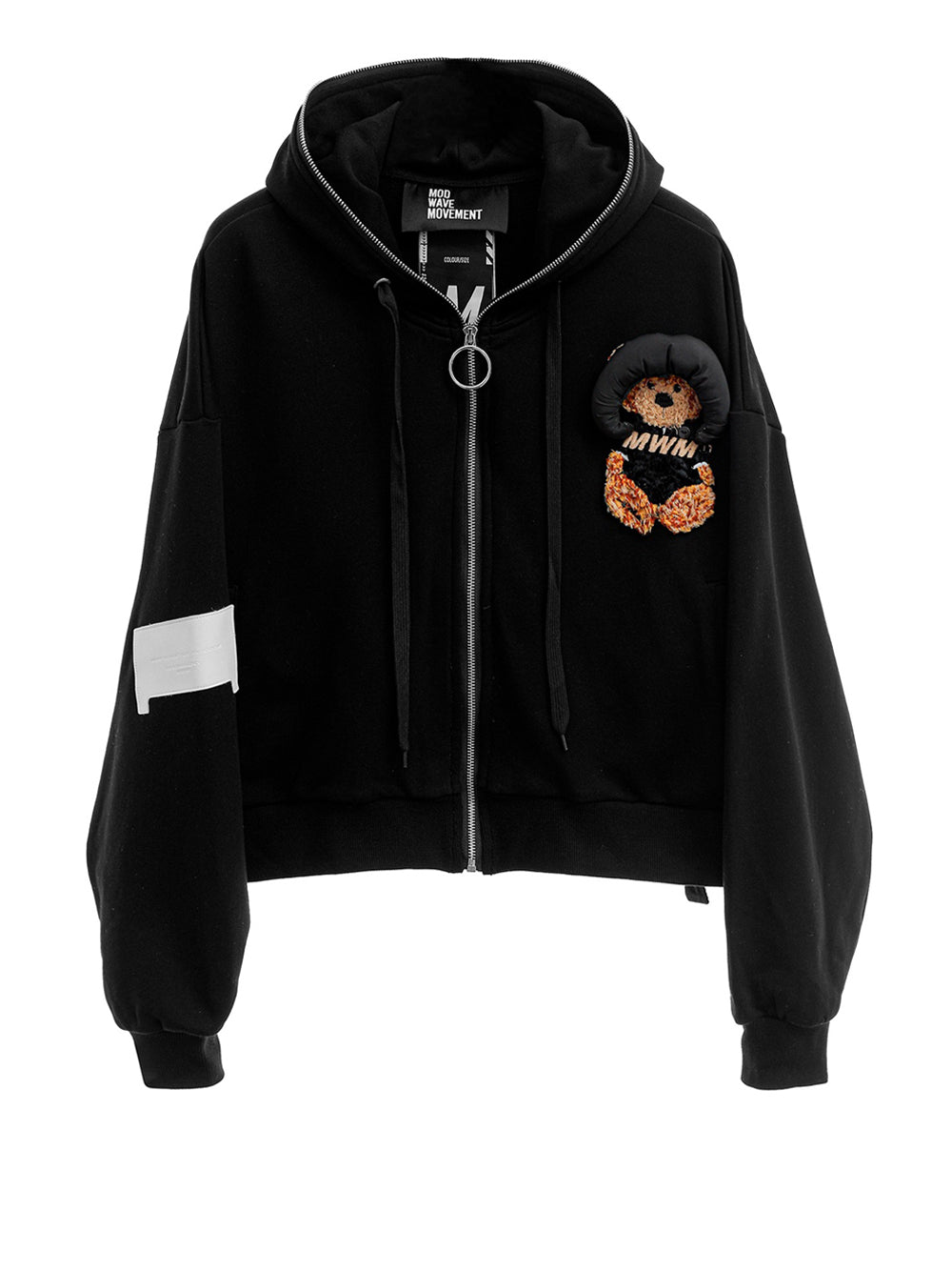 Felpa Zip Mod wave movement Unisex - Nero