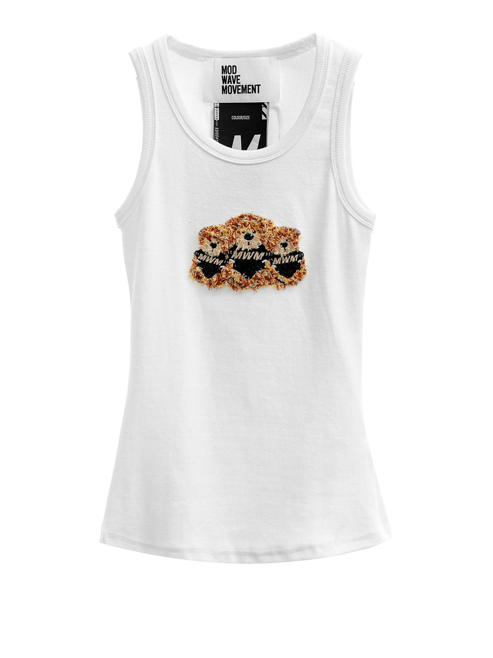 Canotta Mod wave movement Unisex - Bianco