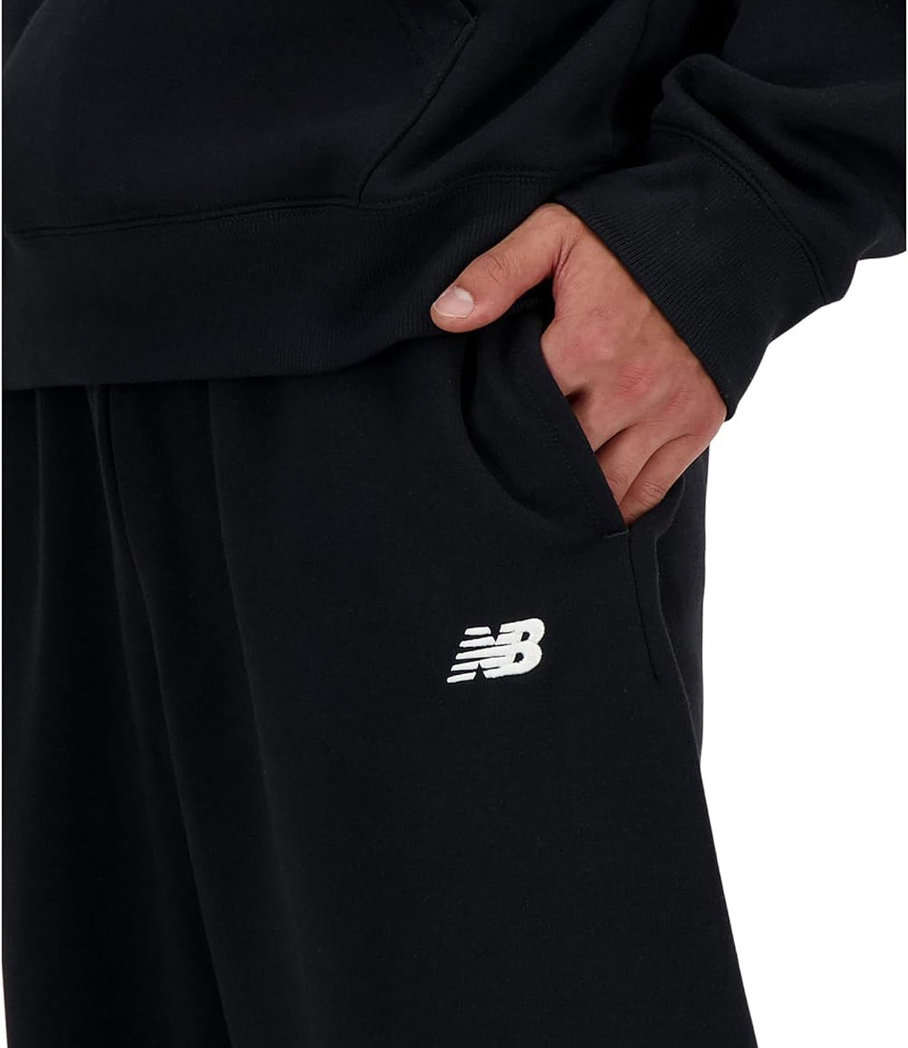 Pantalone joggers New Balance French Terry Jogger - Nb Navy (428) Uomo Mod. MP41519 BK Black Nero