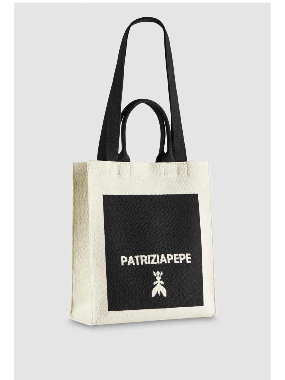 Borsa Shopper Patrizia Pepe da Donna - Nero Beige