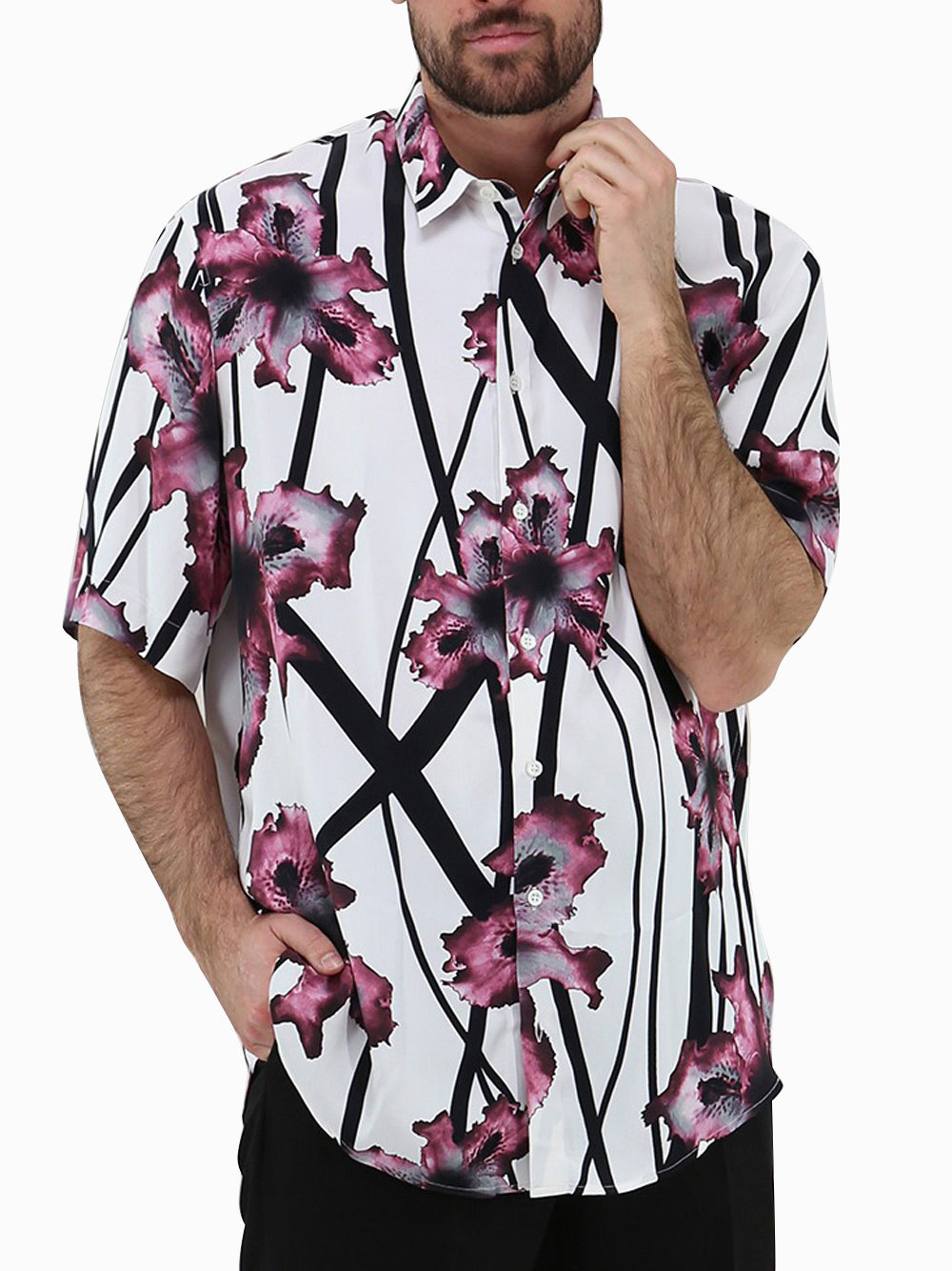 Camicia Fantasia Patrizia Pepe da Uomo - Floreale Multicolore